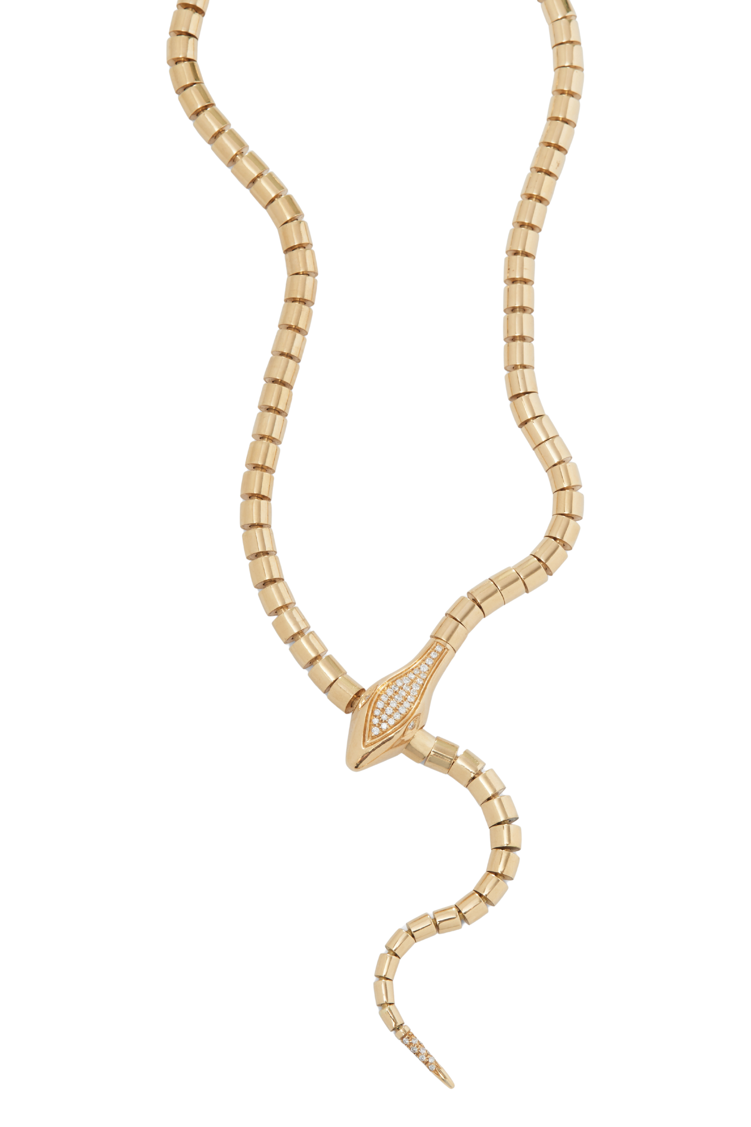 Wrap Around Snake Lariat with Diamonds