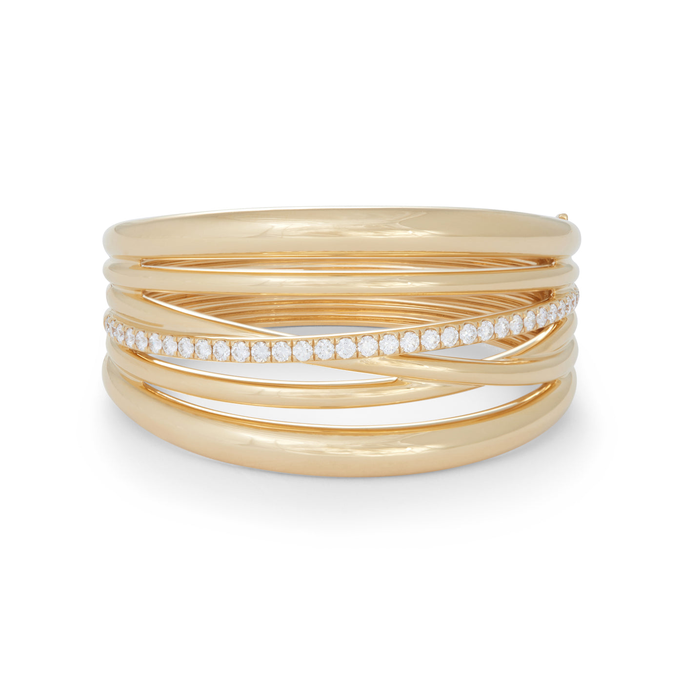 Diamond Accent Scribble Bracelet | Yellow Gold | Bracelets Bracelets