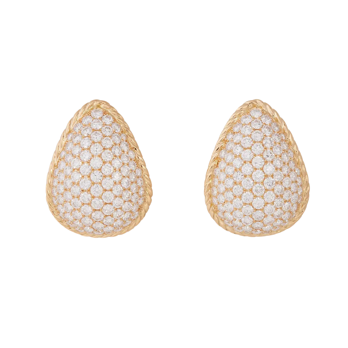 Diamond Anjou Earrings | Yellow Gold | Earrings