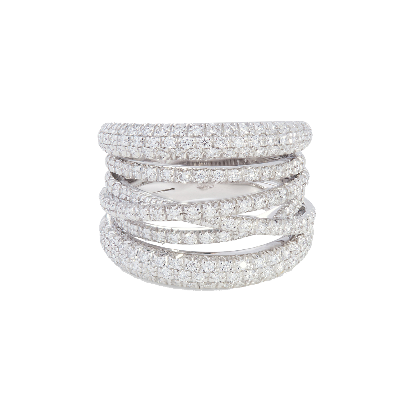 Scribble Ring with Diamonds | Rings