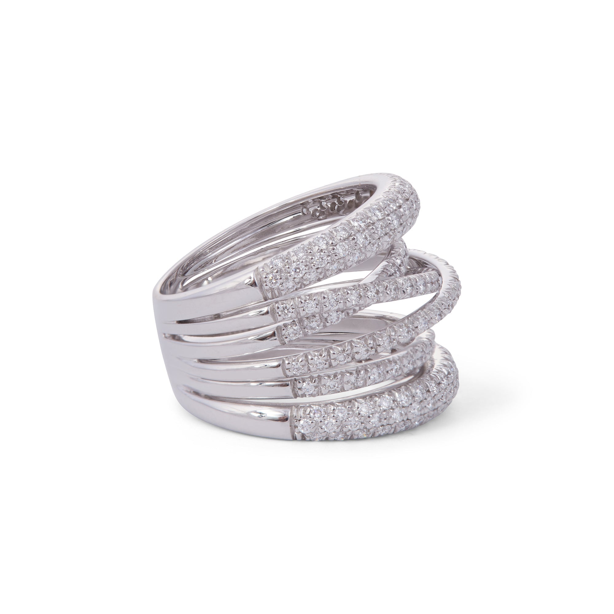 Scribble Ring with Diamonds | Rings