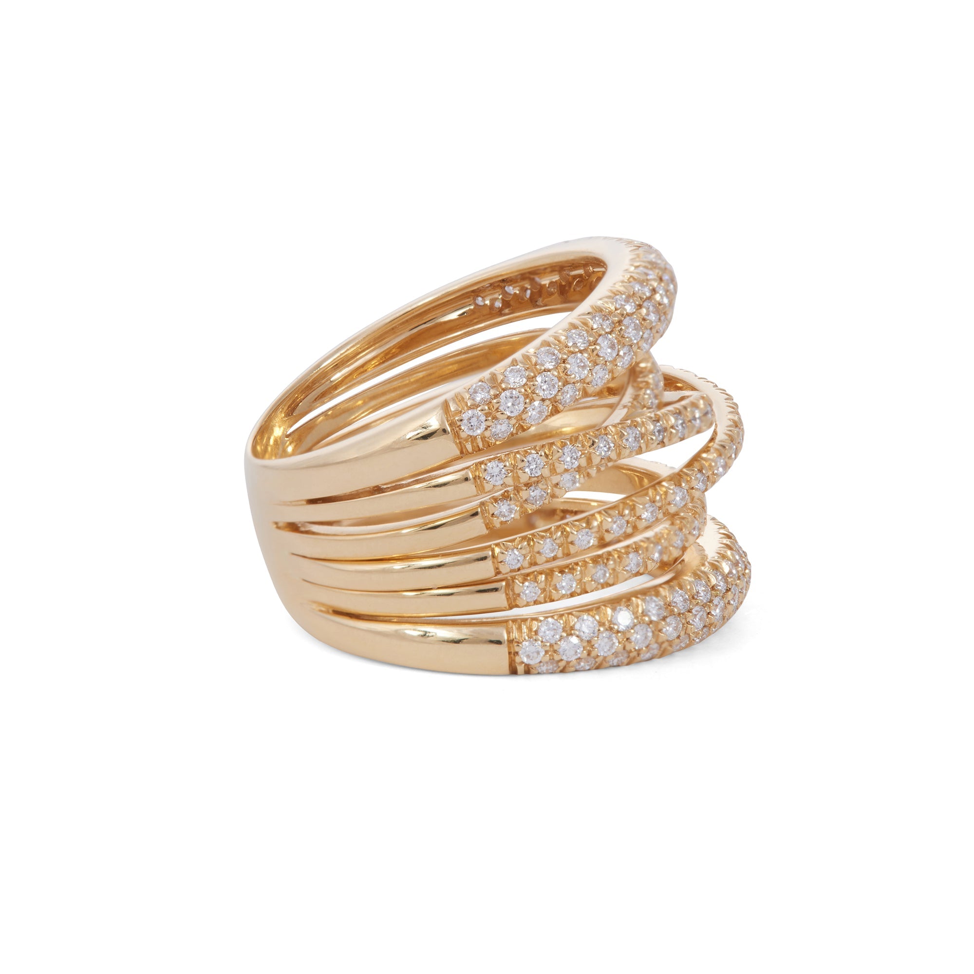 Scribble Ring with Diamonds | Rings