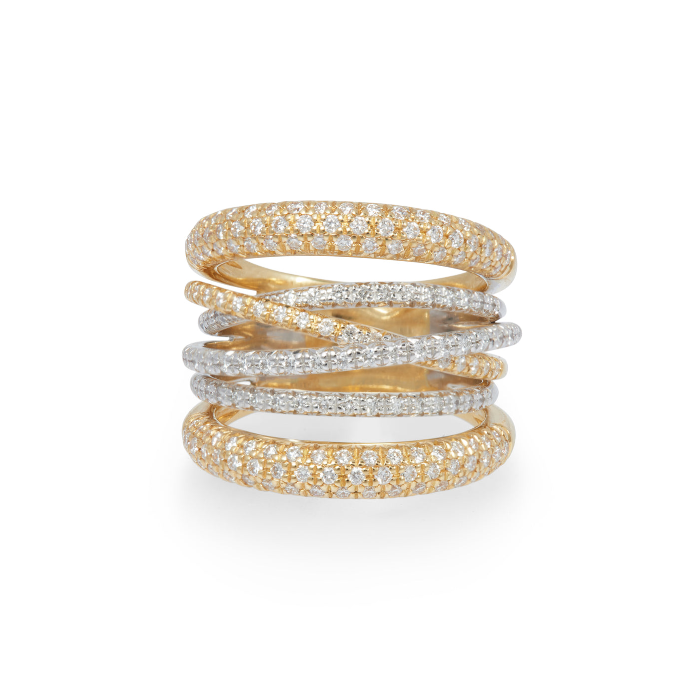 Scribble Ring with Diamonds | Rings