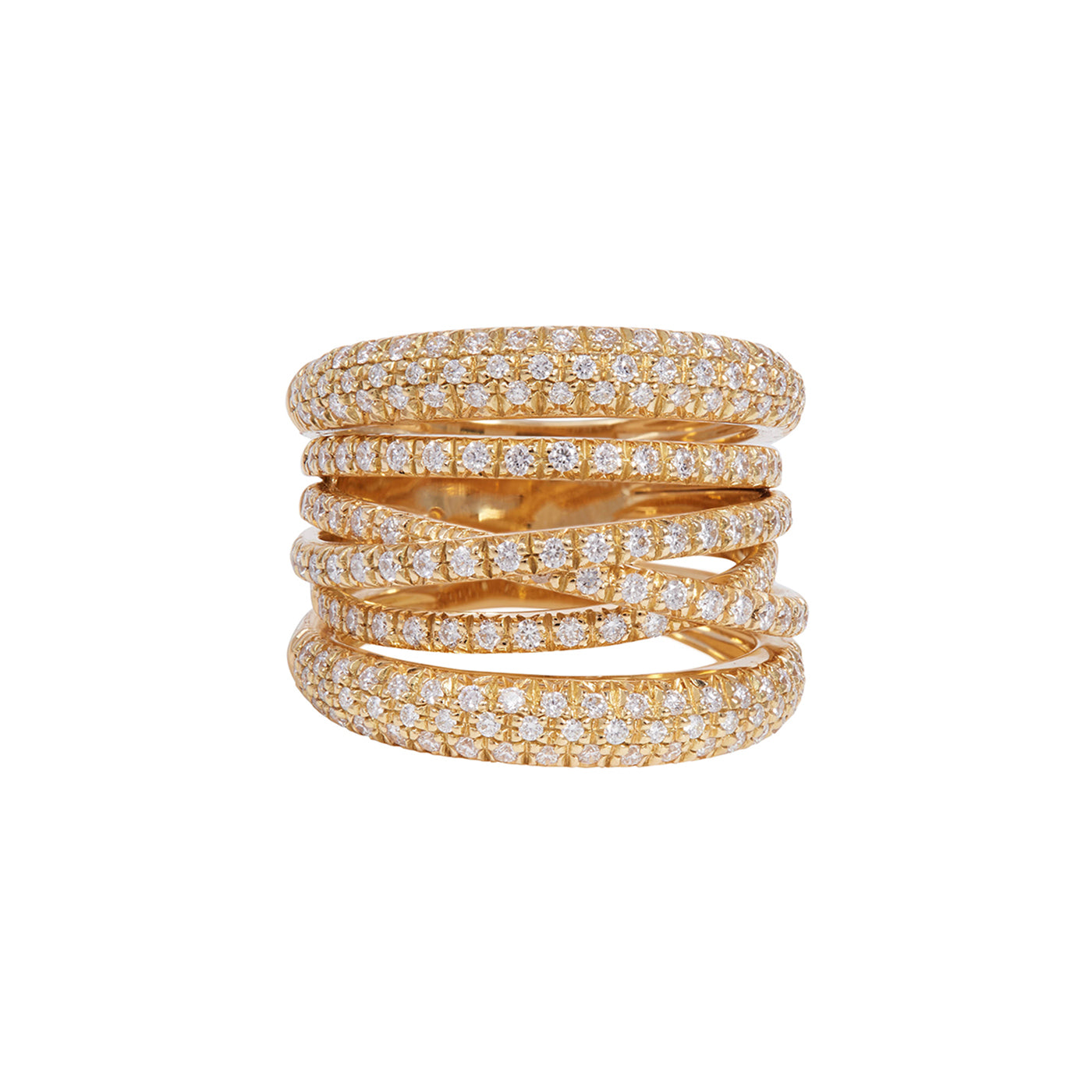 Scribble Ring with Diamonds | Rings