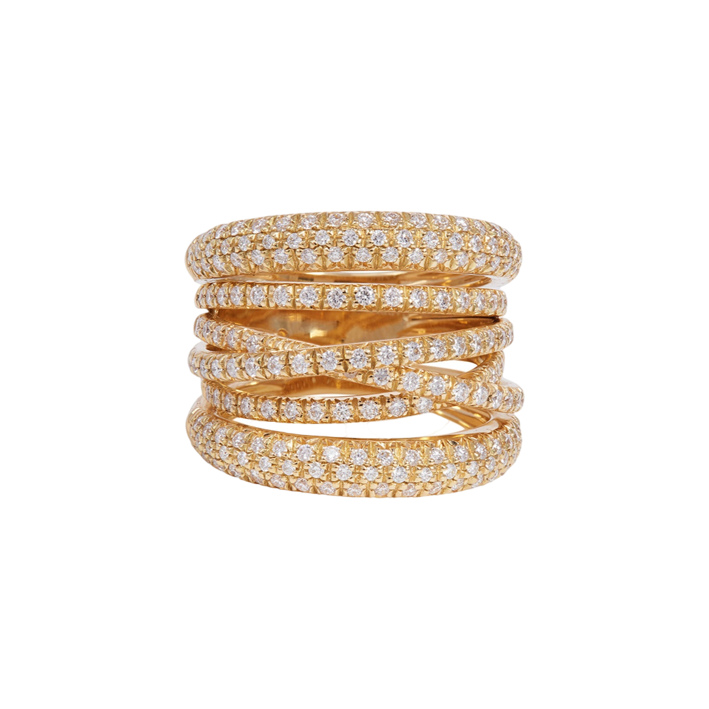 Scribble Ring with Diamonds | Rings