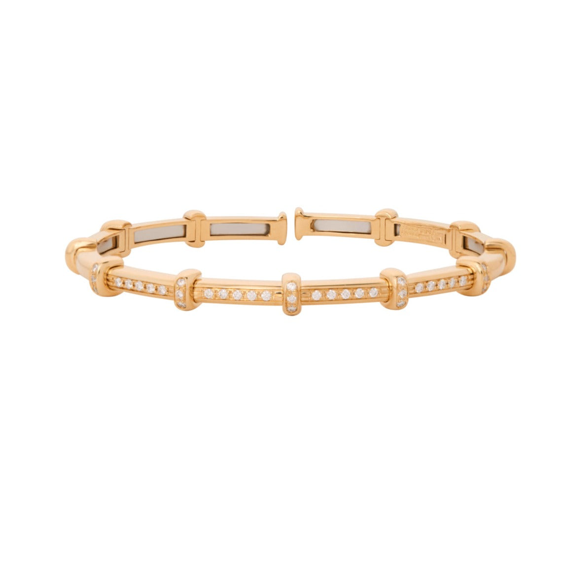 Sidney Garber Diamond Spring Bracelet in 18k Yellow Gold With Diamond