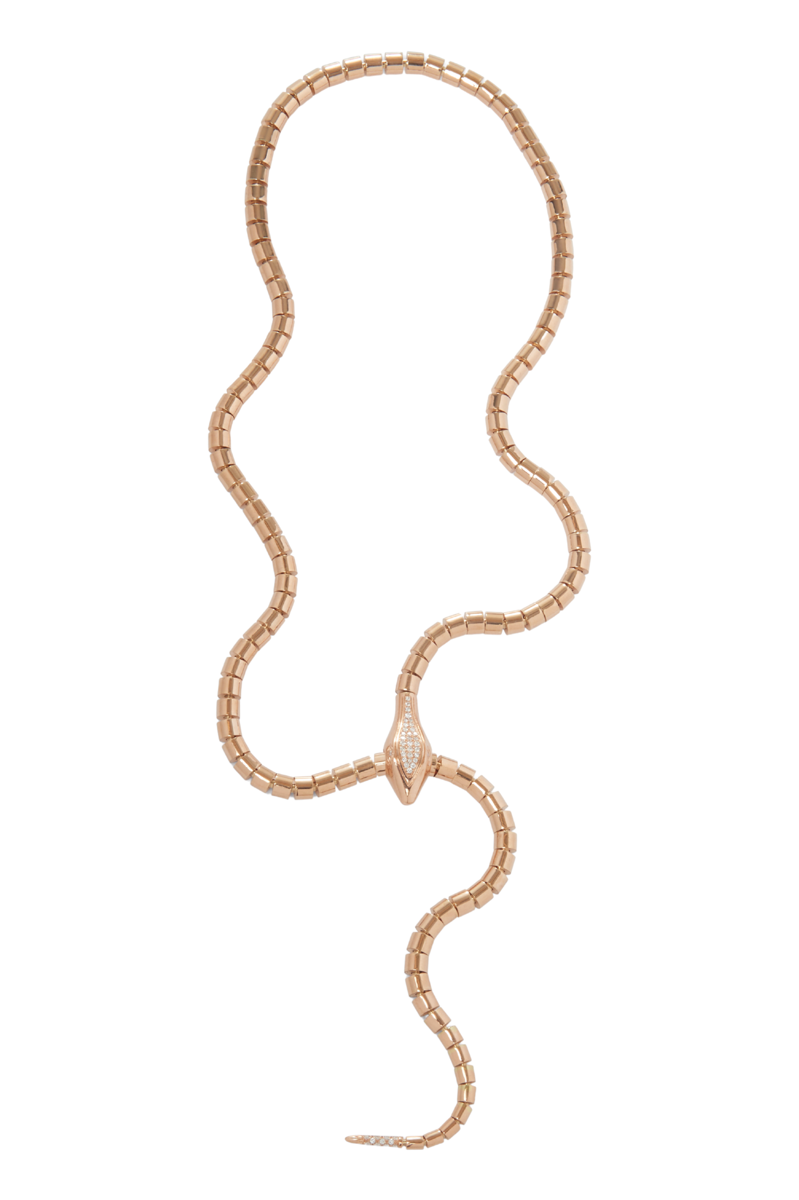 Wrap Around Snake Lariat with Diamonds