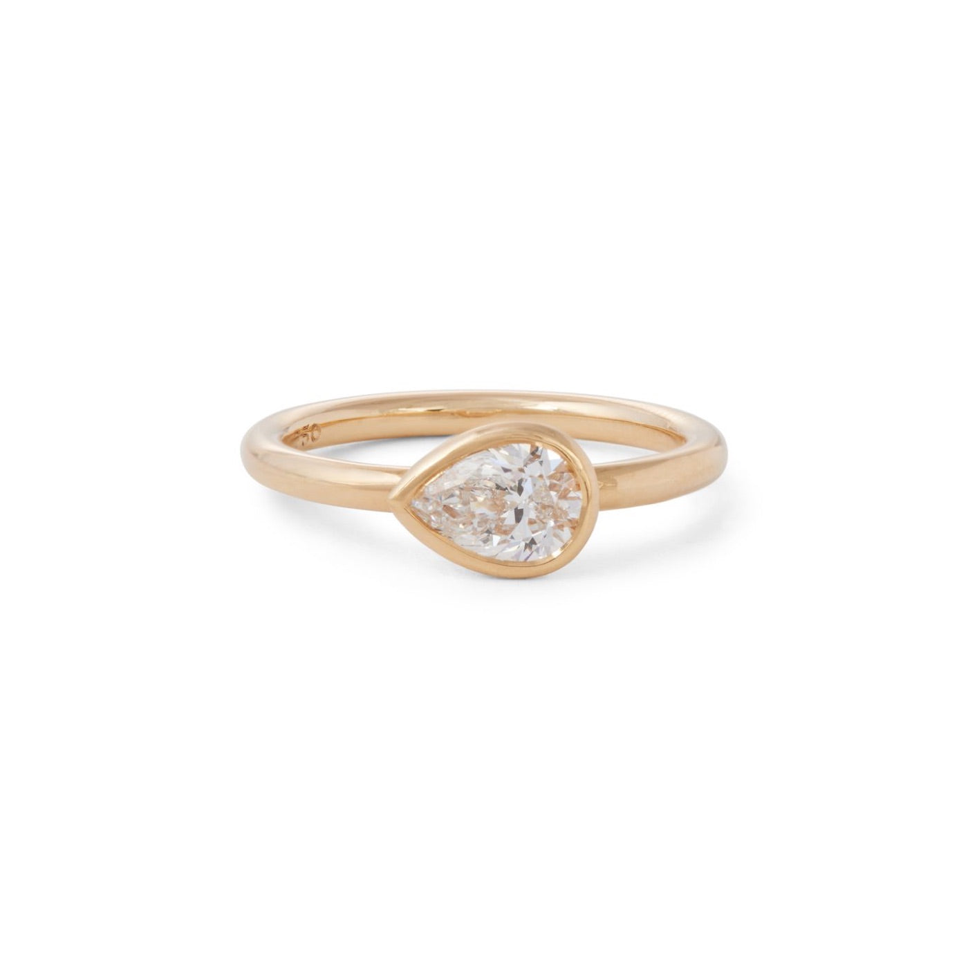 Carey Ring with Diamond | Yellow Gold | Rings