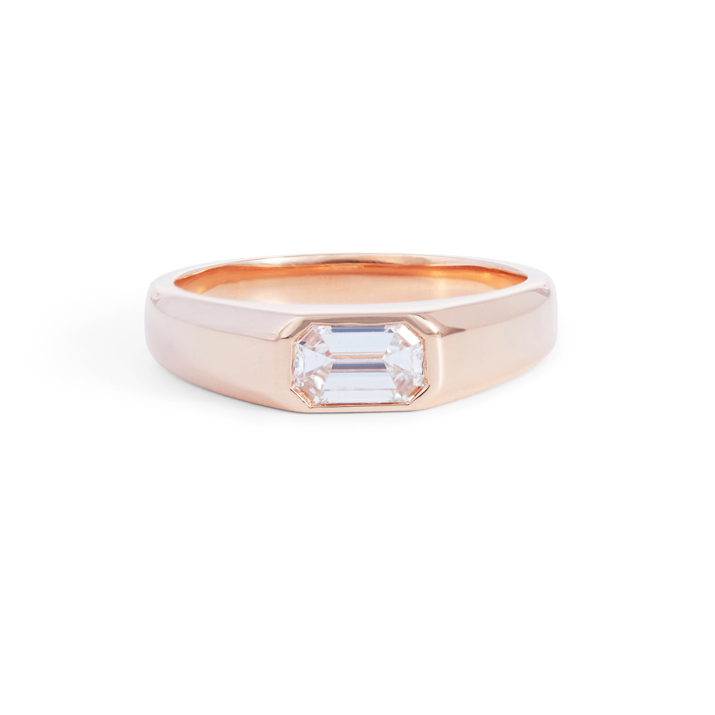 Emerald Cut Diamond Ring | Rose Gold | Rings