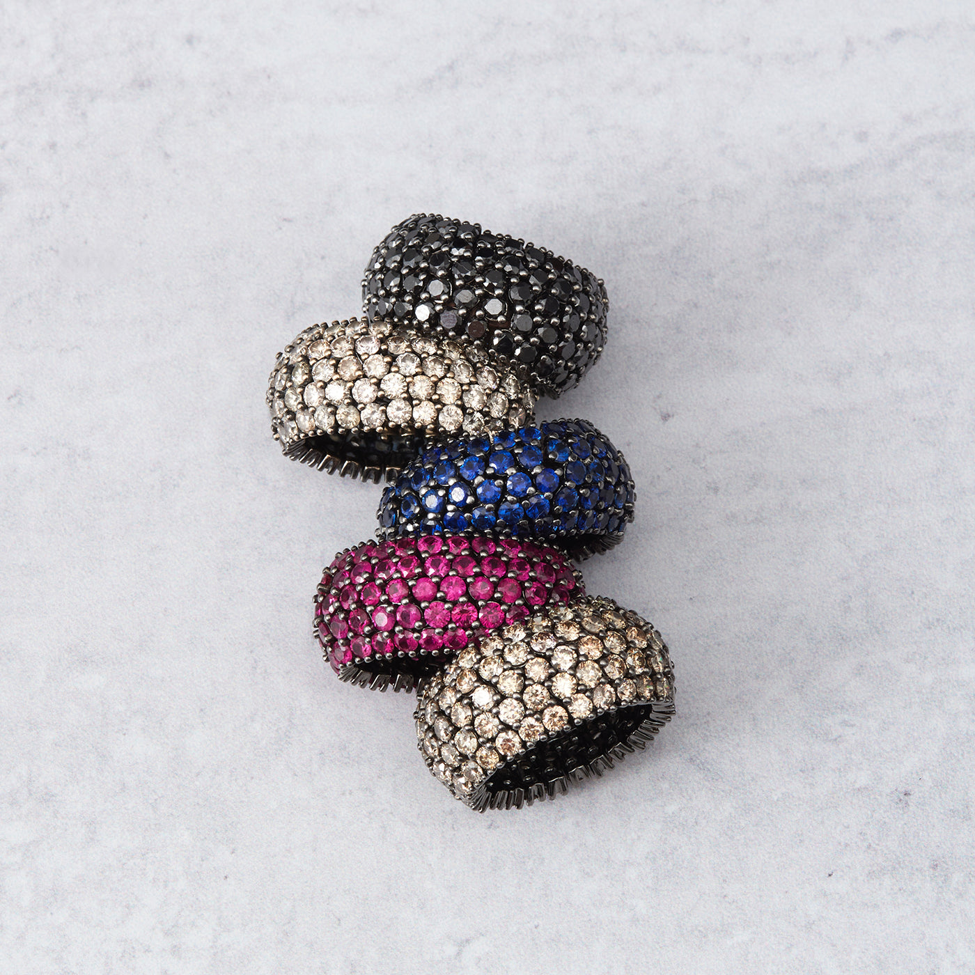 Flexible Ring with Cognac Diamonds | Rings