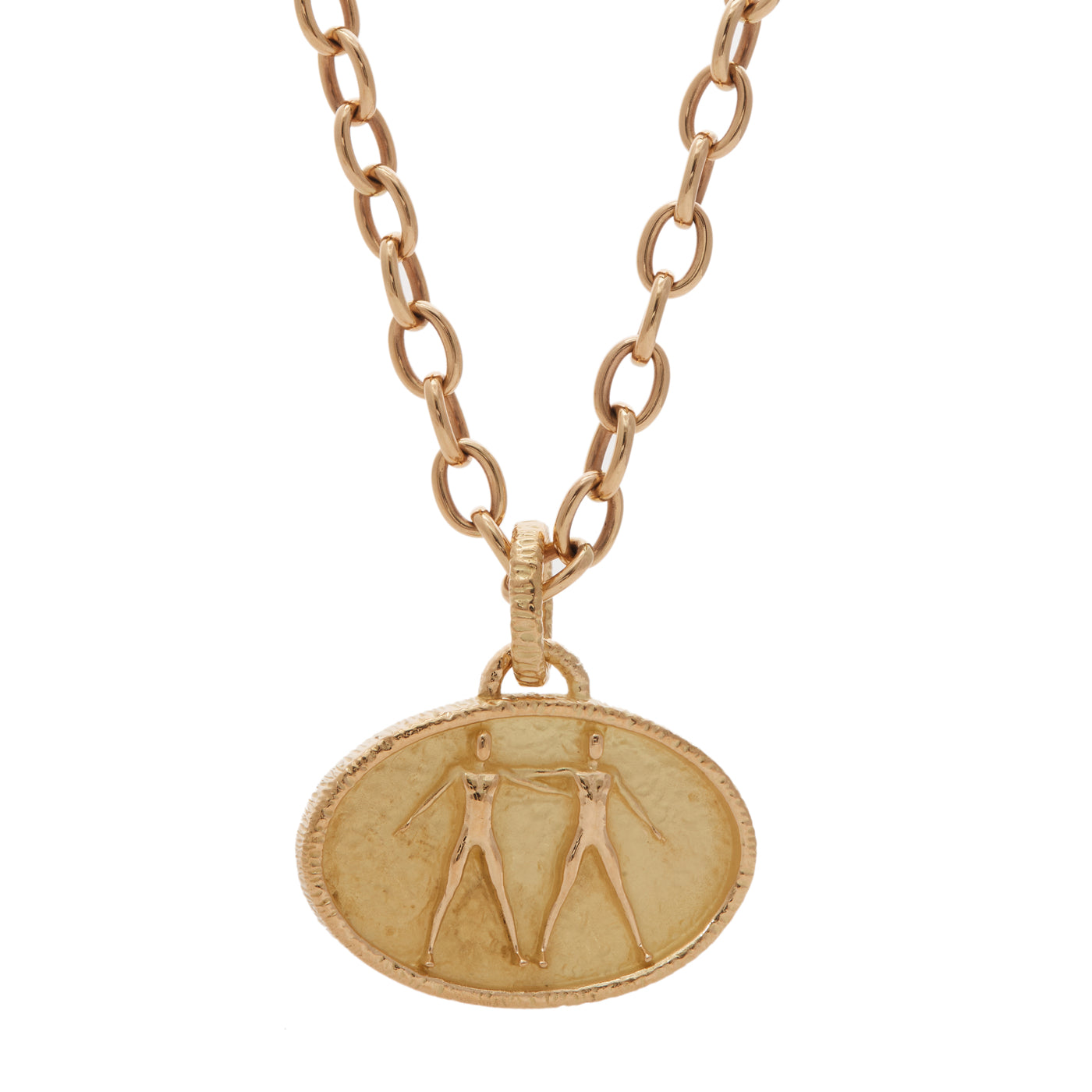 Gemini Pendant with Diamonds | Yellow Gold / Regular | Zodiacs