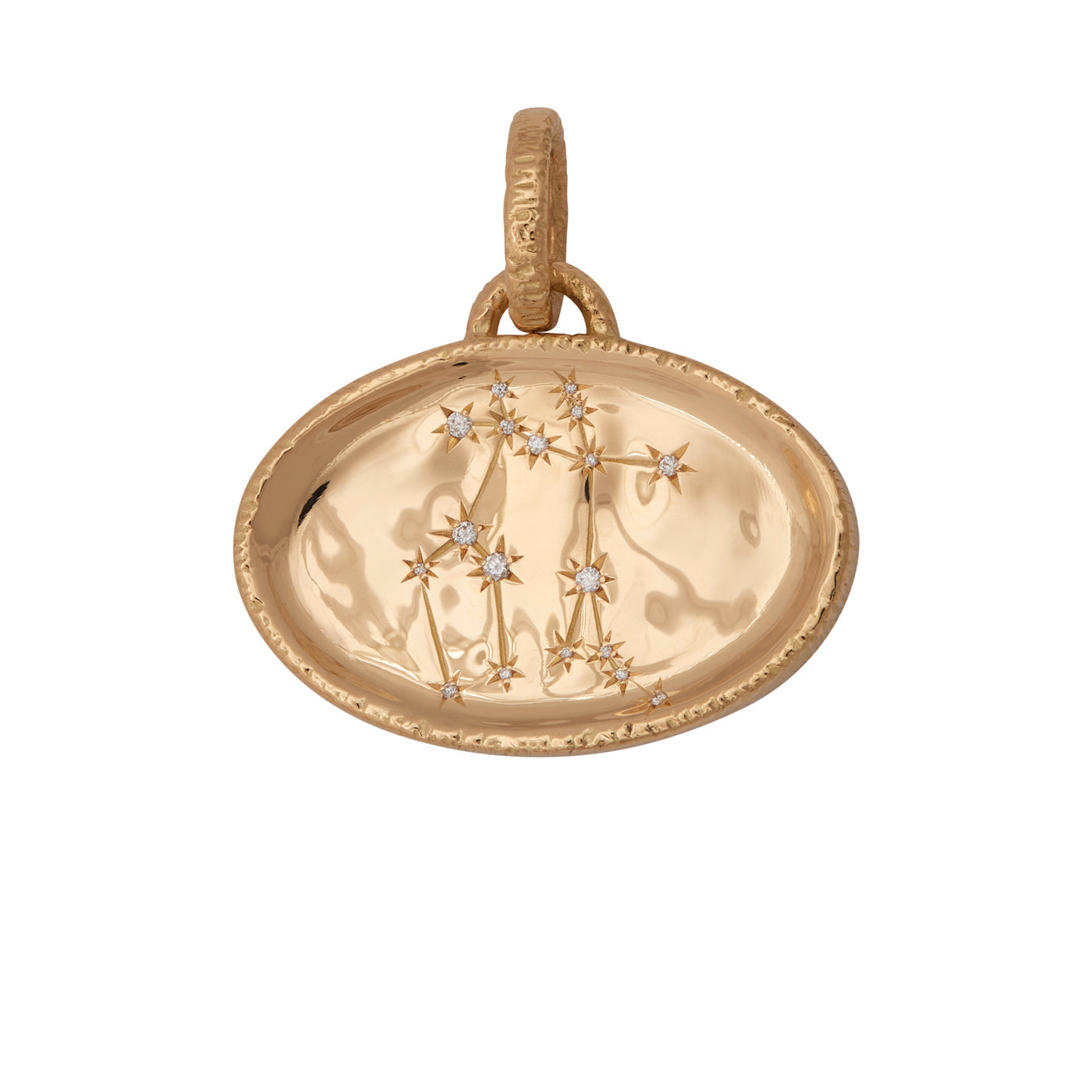 Gemini Pendant with Diamonds | Yellow Gold / Regular | Zodiacs