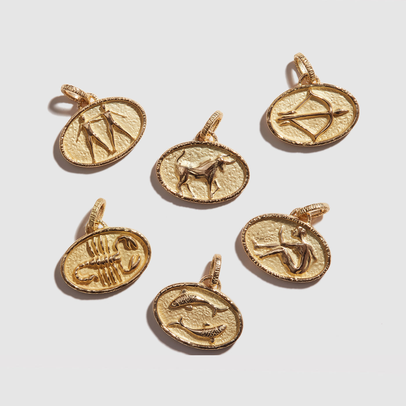 Gemini Pendant with Diamonds | Yellow Gold / Regular | Zodiacs
