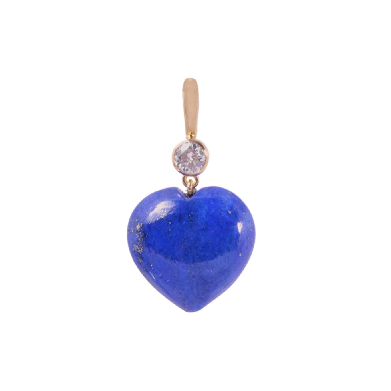 Lapis Heart Charm