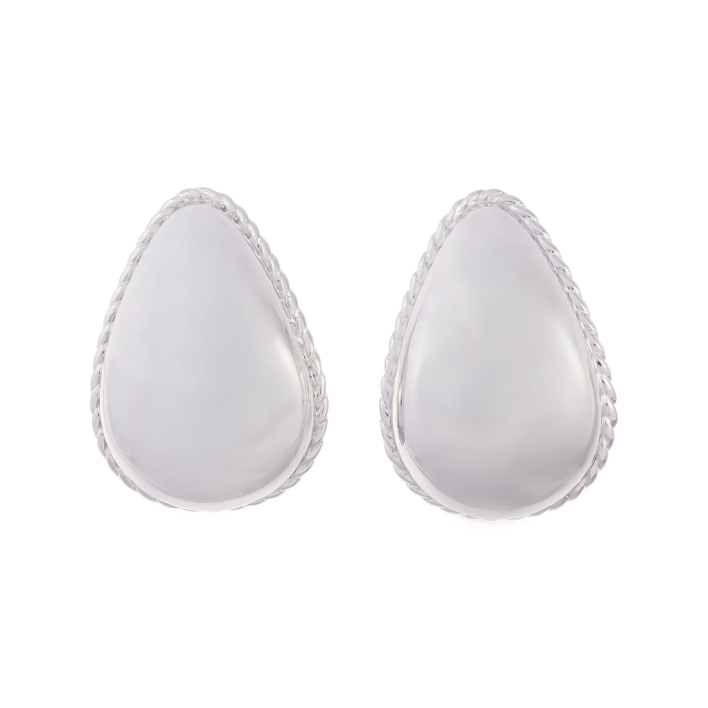 Anjou Earrings | White Gold / 1.5 x 1 in (3.7 x 2.6 cm) | Earrings Earrings