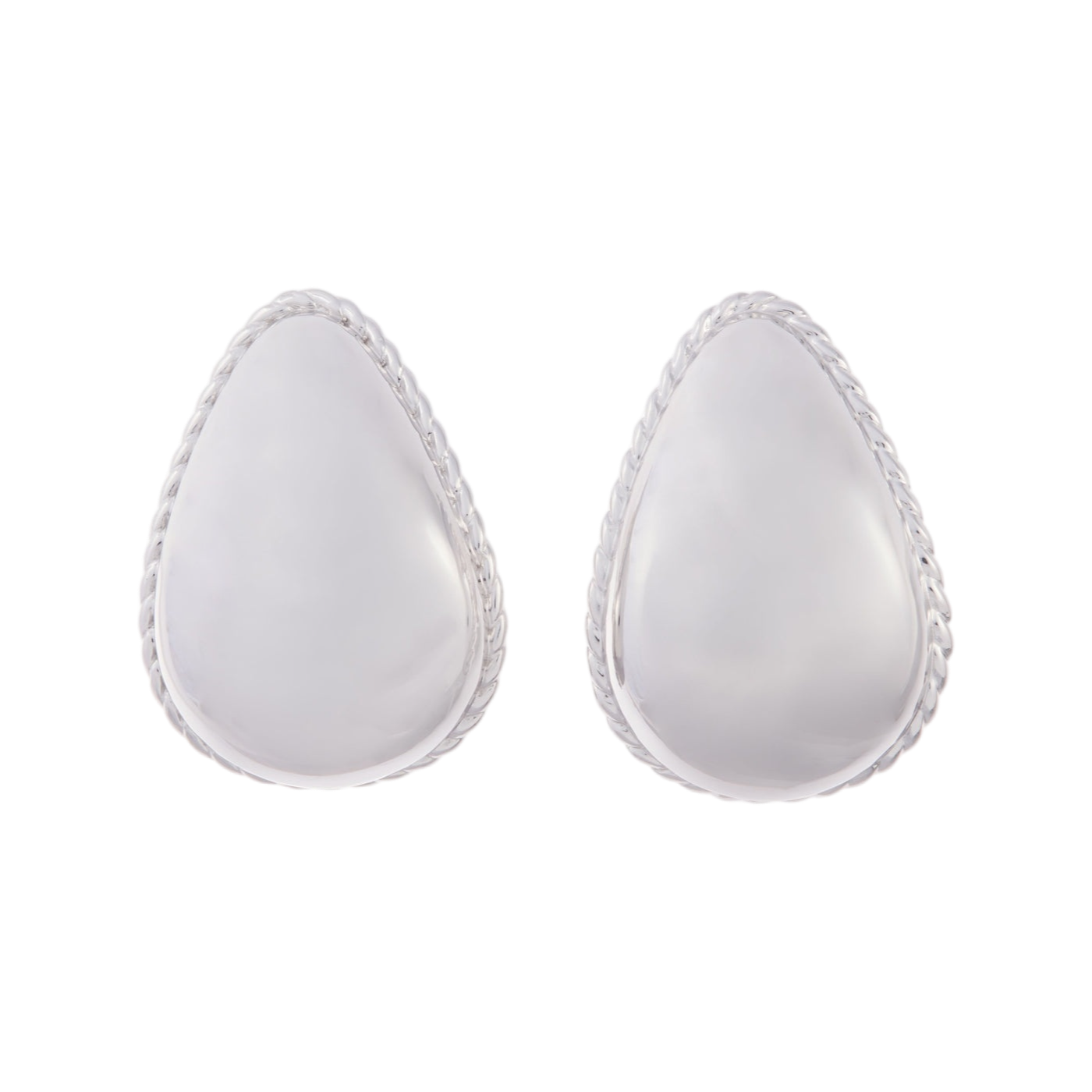 Anjou Earrings | White Gold / 1.5 x 1 in (3.7 x 2.6 cm) | Earrings Earrings