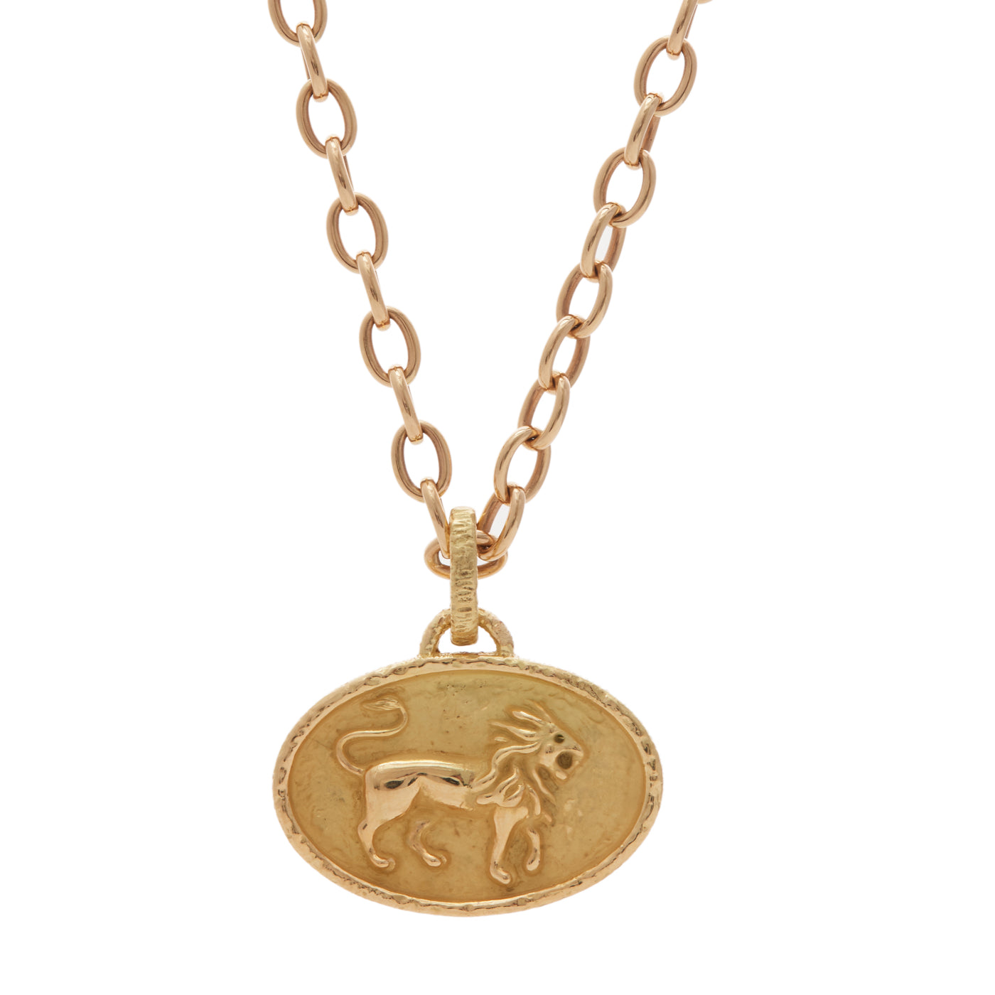 Leo Pendant with Diamonds | Yellow Gold / Regular | Zodiacs