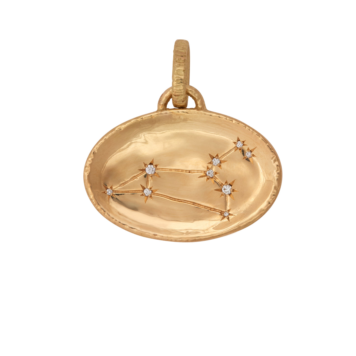 Leo Pendant with Diamonds | Yellow Gold / Regular | Zodiacs