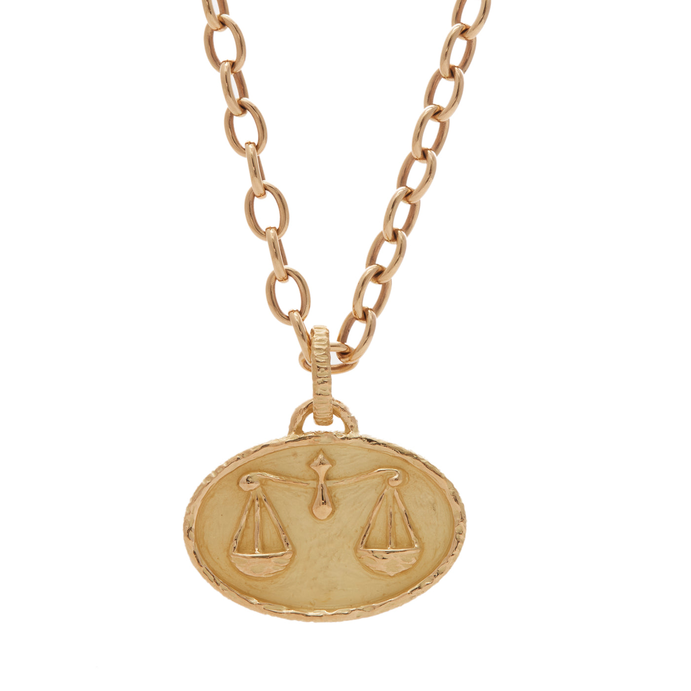 Libra Pendant with Diamonds | Yellow Gold / Regular | Zodiacs