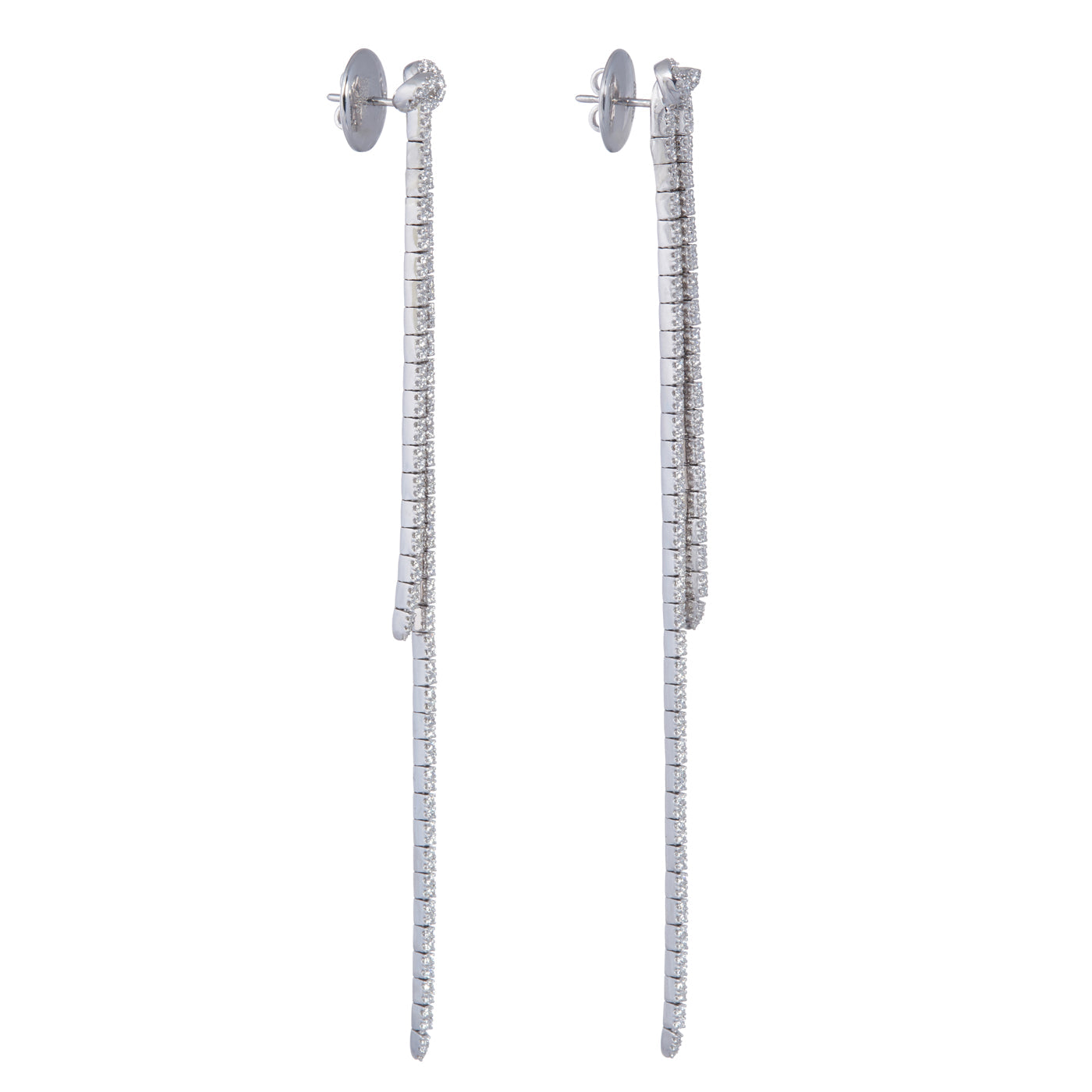 Long Knot Earrings with Diamond Pavé | Earrings