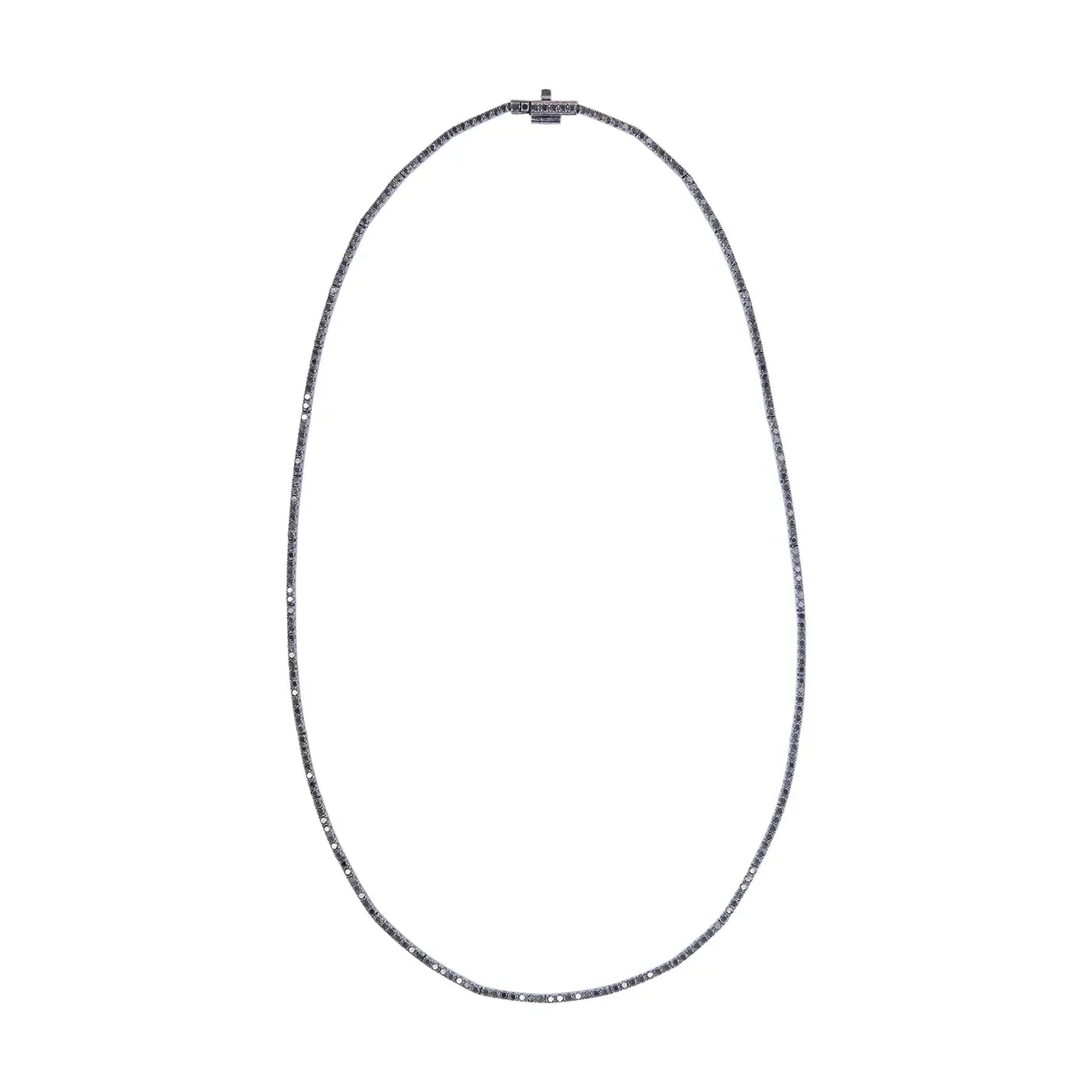 Lyra Diamond Necklace | White Gold with Black Diamonds / 15 in (38 cm) | Necklaces