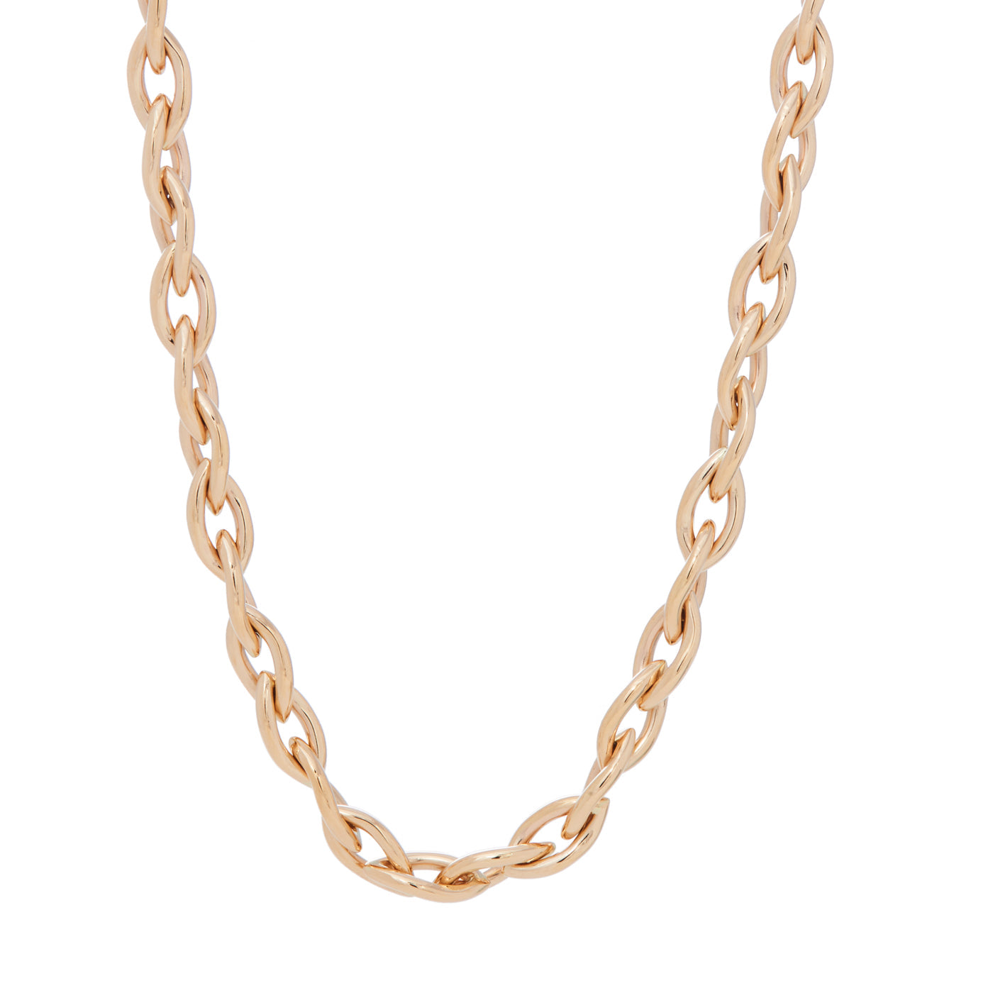 Marquise Link Chain Necklace | Yellow Gold / 16 in (40.5 cm) | Necklaces