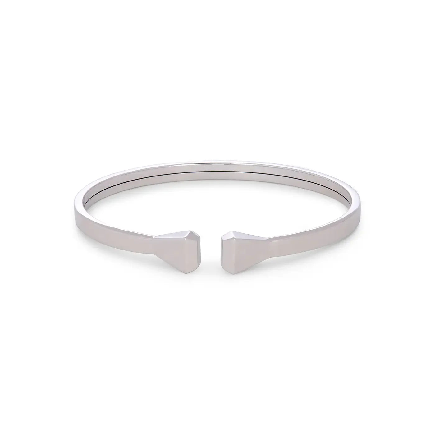 Nail Head Flexible Cuff | White Gold | Bracelets