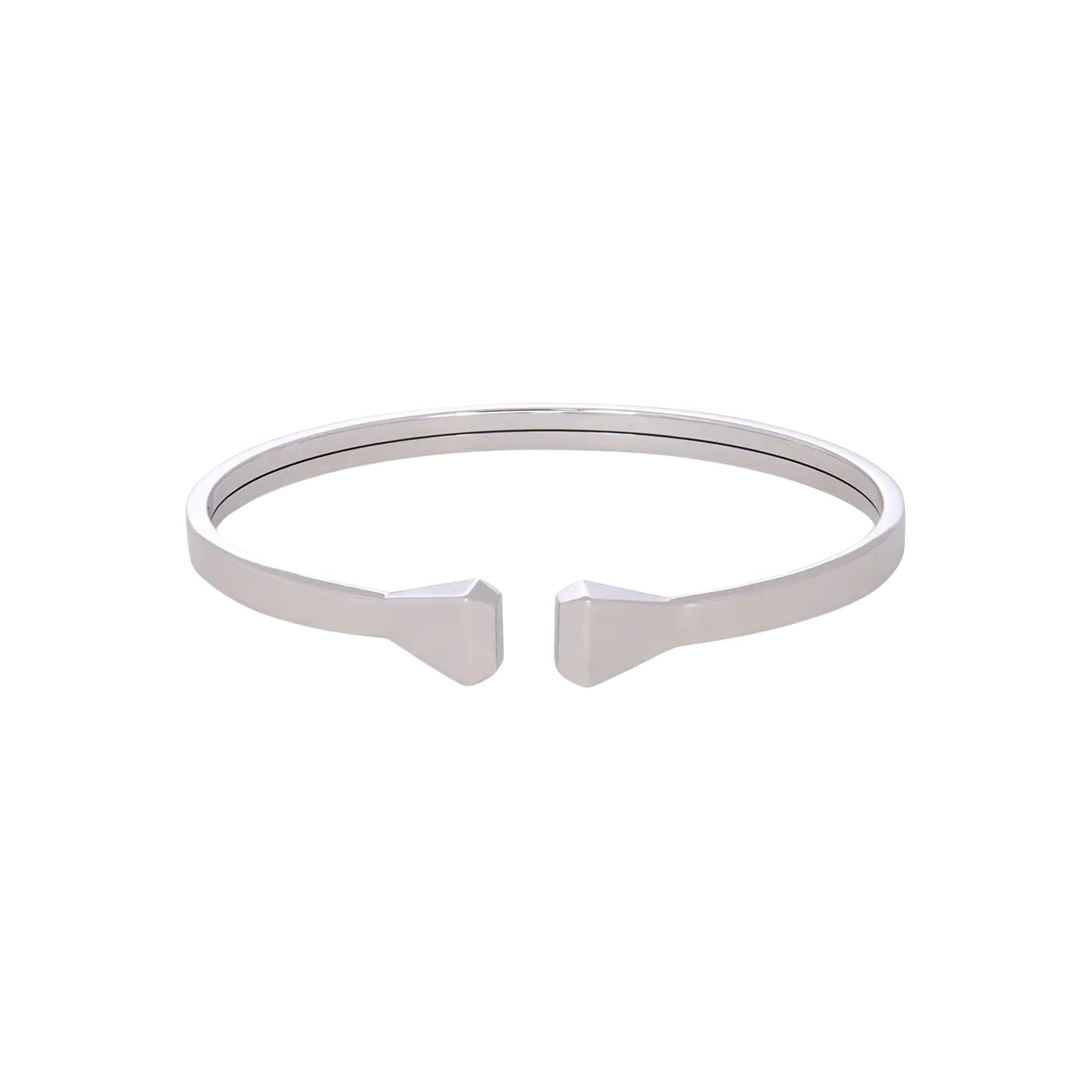 Nail Head Flexible Cuff | White Gold | Bracelets