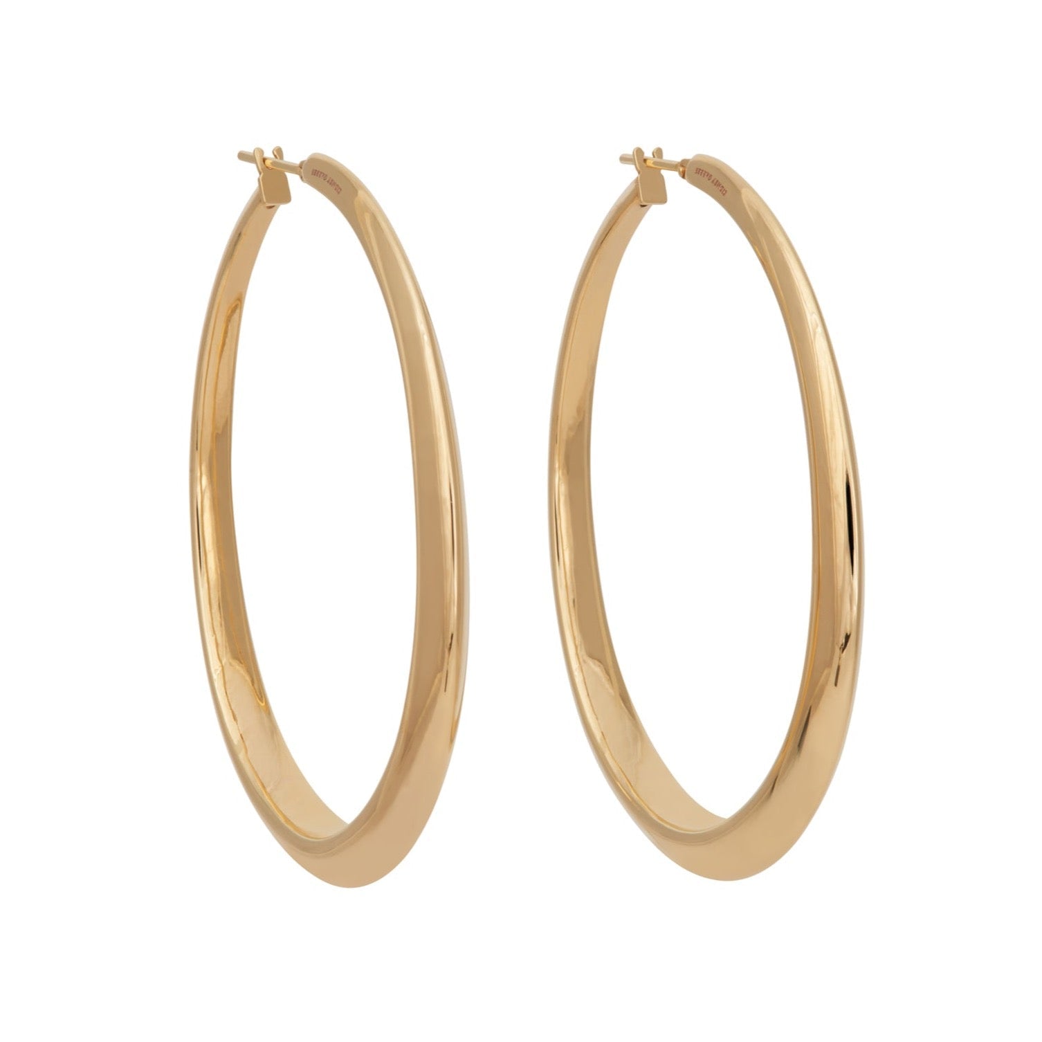 Oval Hoop Earrings | Yellow Gold / 2.25 in (5.7 cm) | Earrings