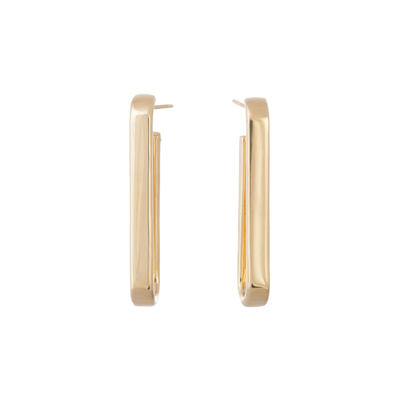 Paperclip Hoop Earrings | Yellow Gold / Regular | Earrings Earrings