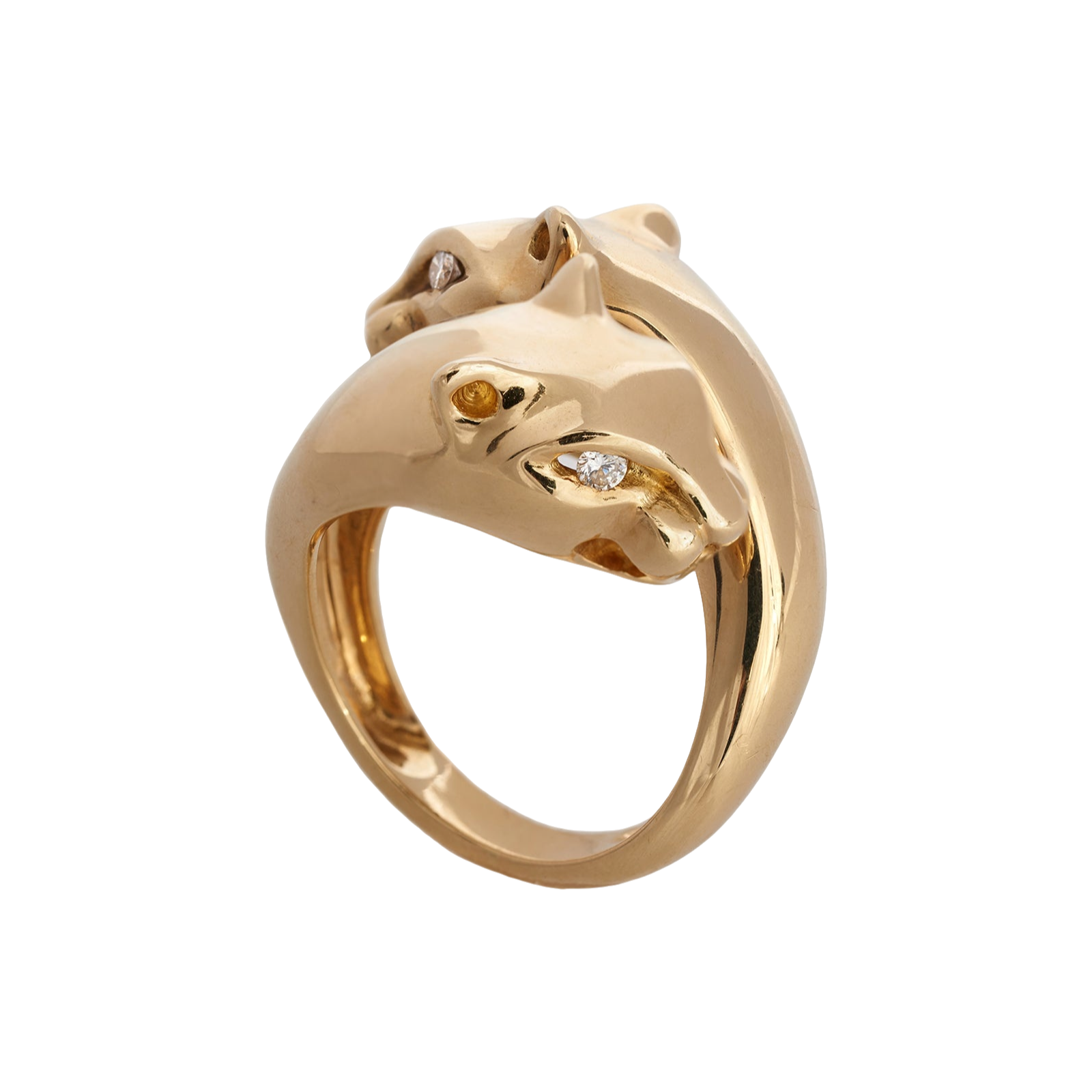 Passionate Panther Ring with Diamonds | Yellow Gold | Rings
