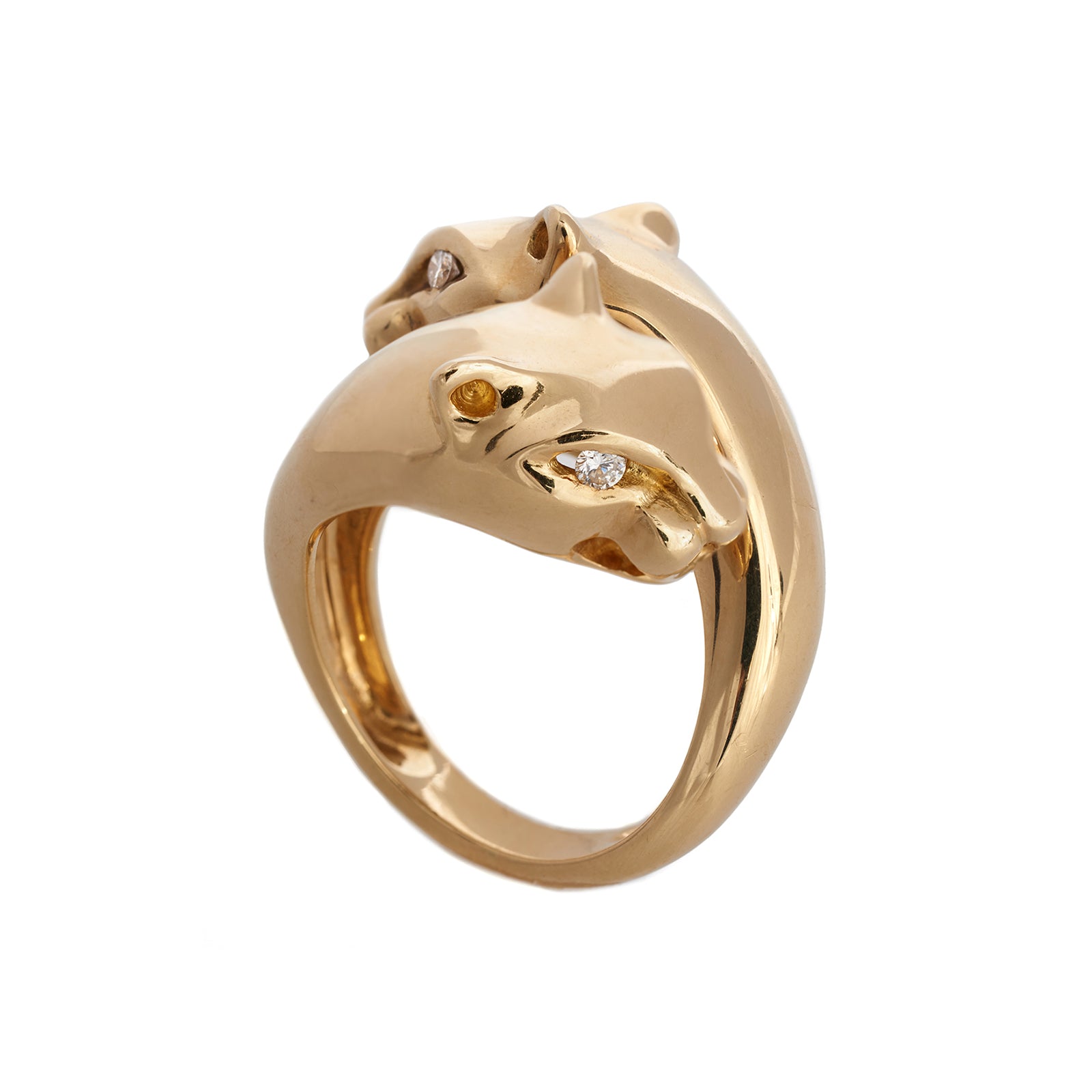 Passionate Panther Ring with Diamonds | Yellow Gold | Rings