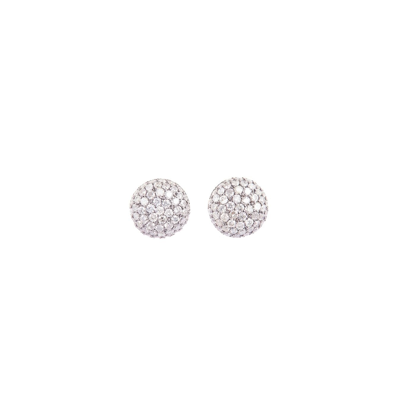 Perfect Pave Button Earrings