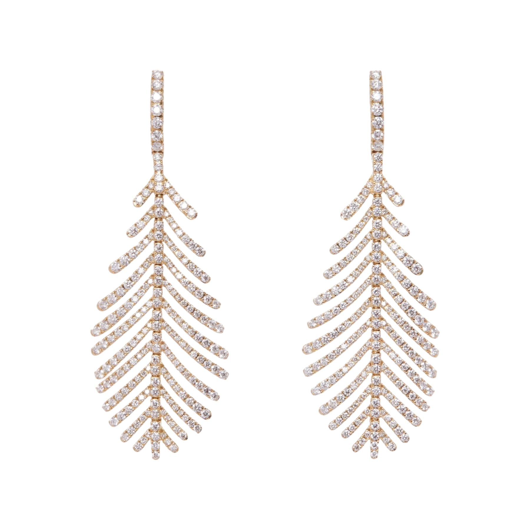 Plume Earrings with Diamond Pavé | Earrings