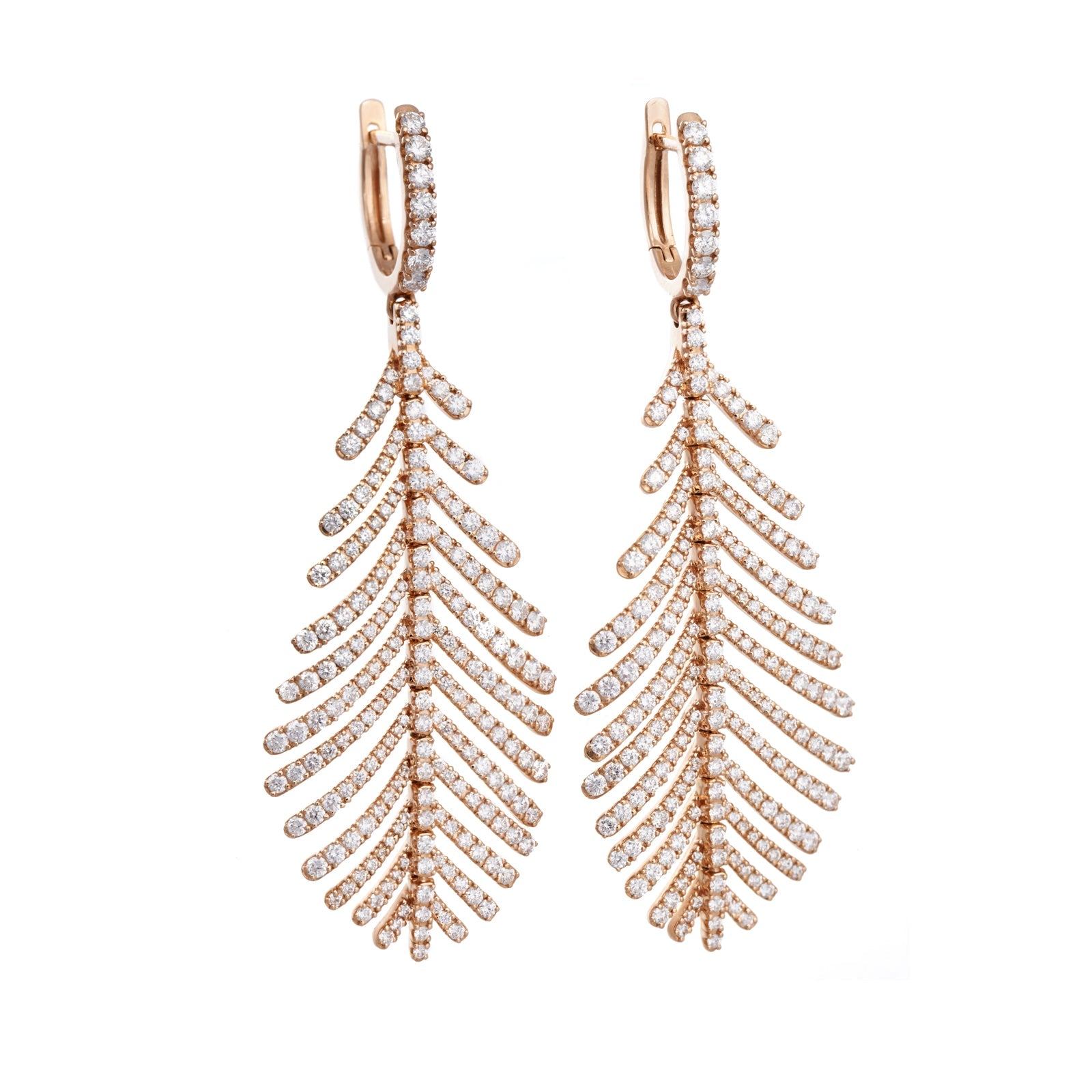 Plume Earrings with Diamond Pavé | Earrings