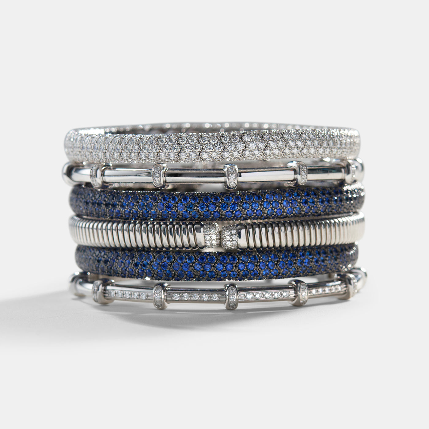 Pavé Stretch Bracelet with Sapphires | Bracelets