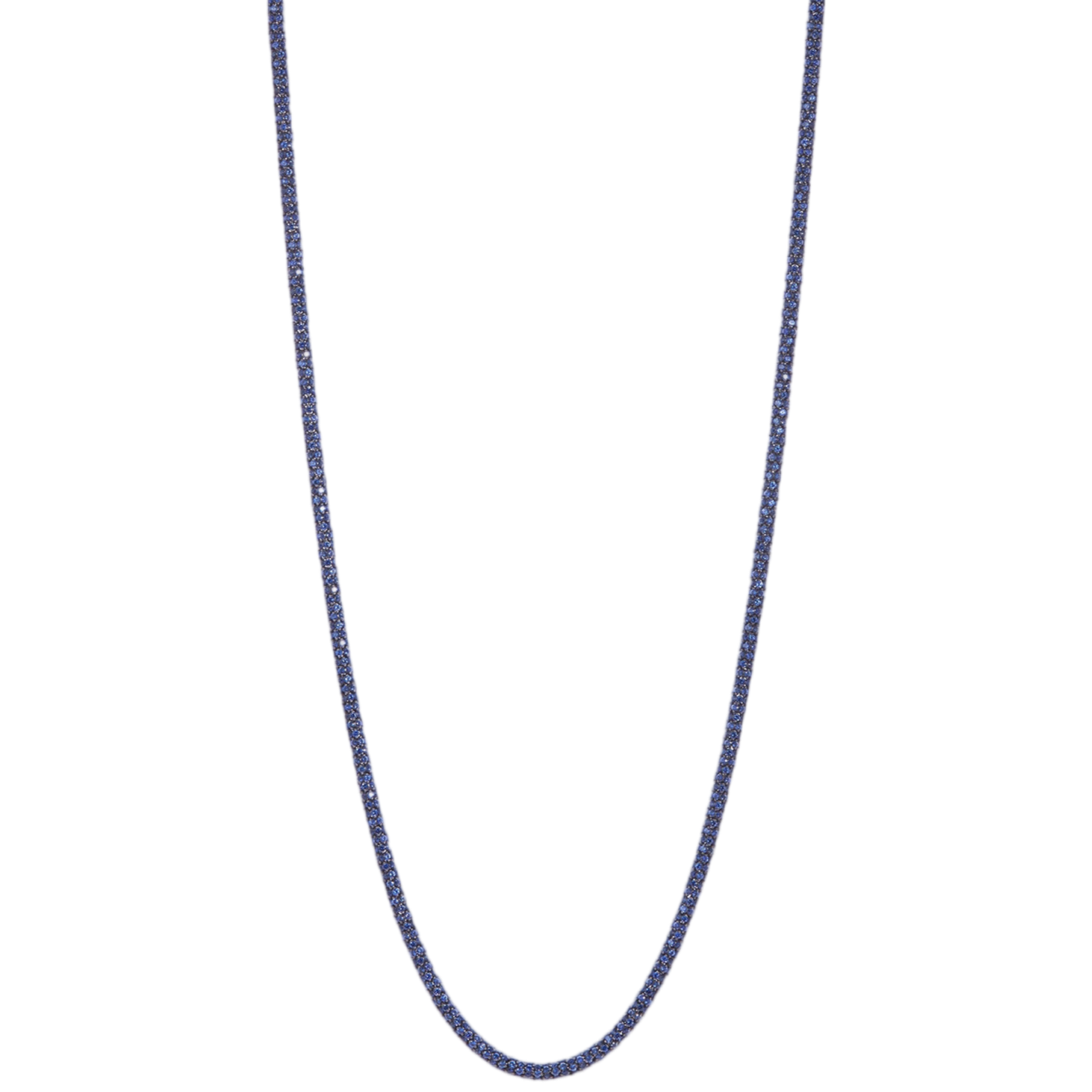 Rope Necklace with Sapphires | White Gold with Sapphires / 36 in (91.5 cm) | Necklaces