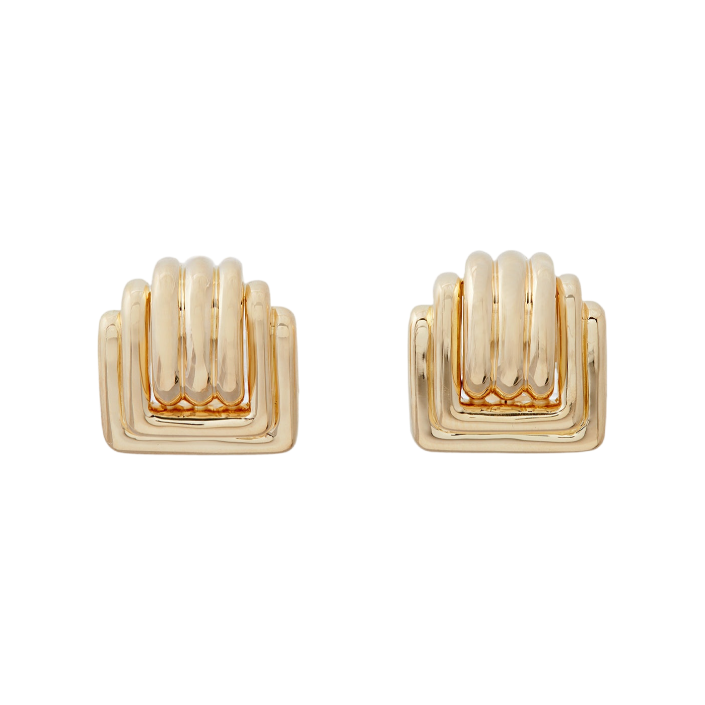 Square Earrings | Yellow Gold | Earrings Earrings