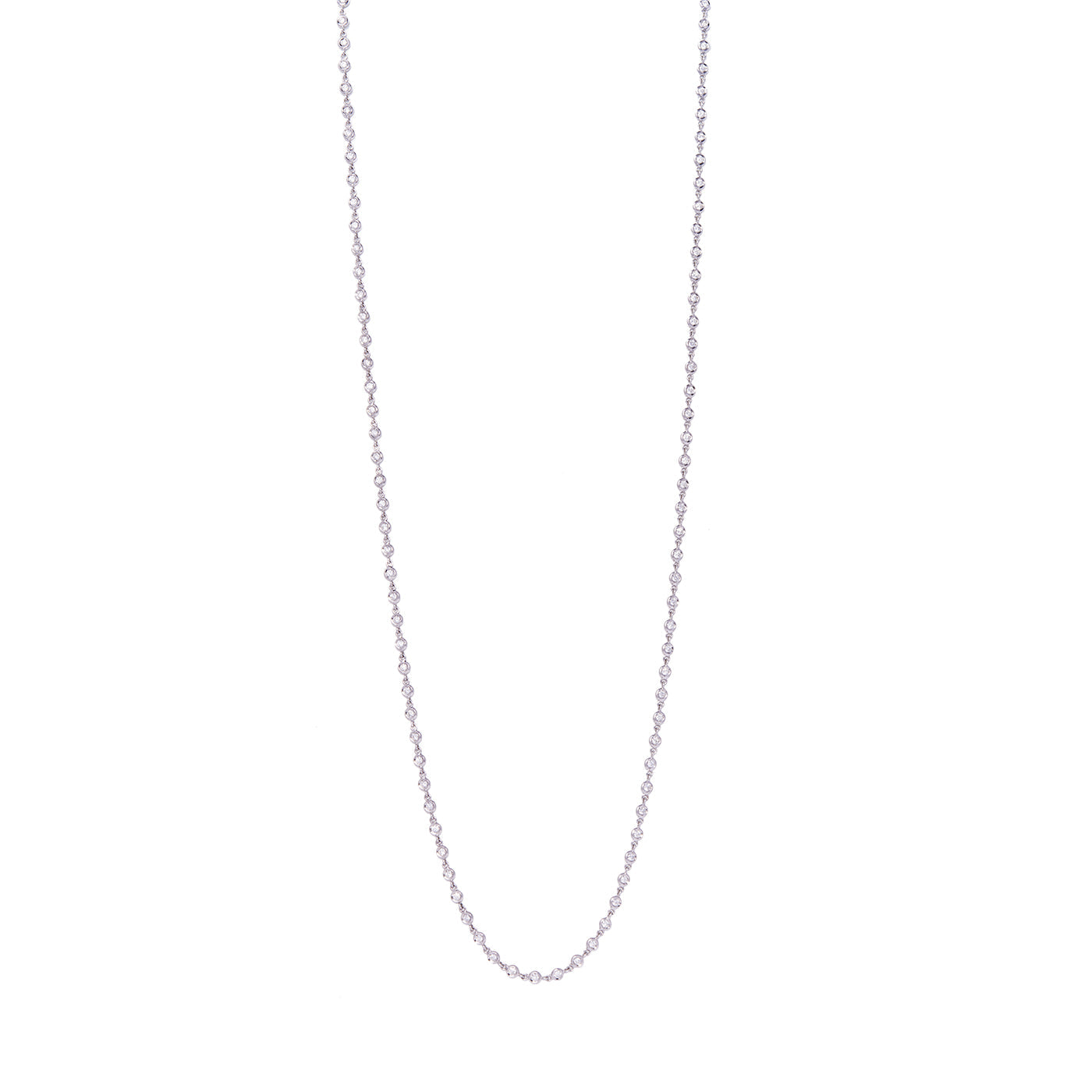 Superlative Necklace with Diamonds | White Gold / 27 in | Necklaces