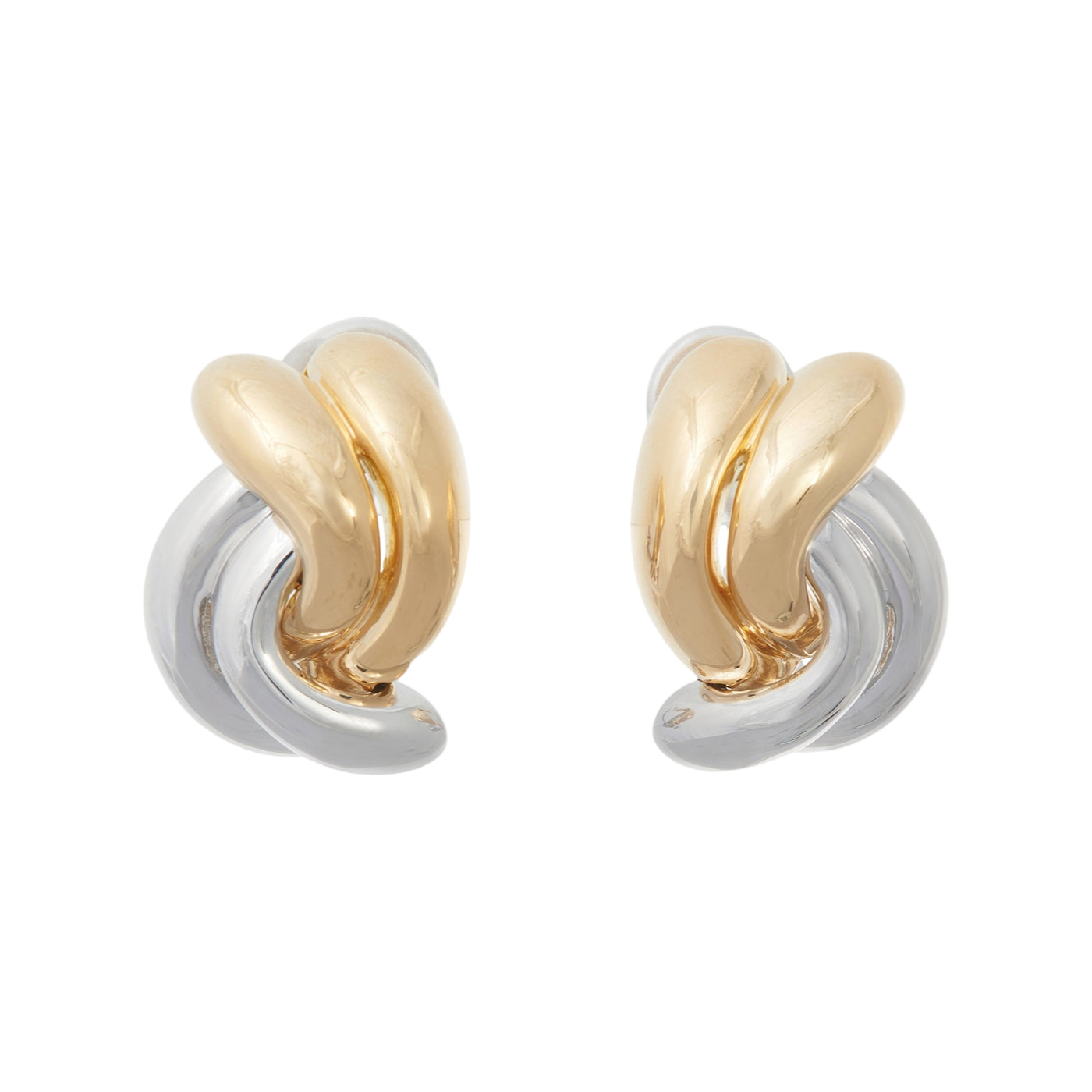 Swirl Earrings | Yellow and White Gold | Earrings Earrings