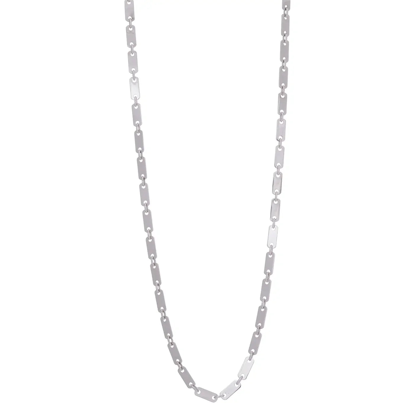 Tab Chain Necklace | White Gold / 27 in (68.58 cm) | Necklaces