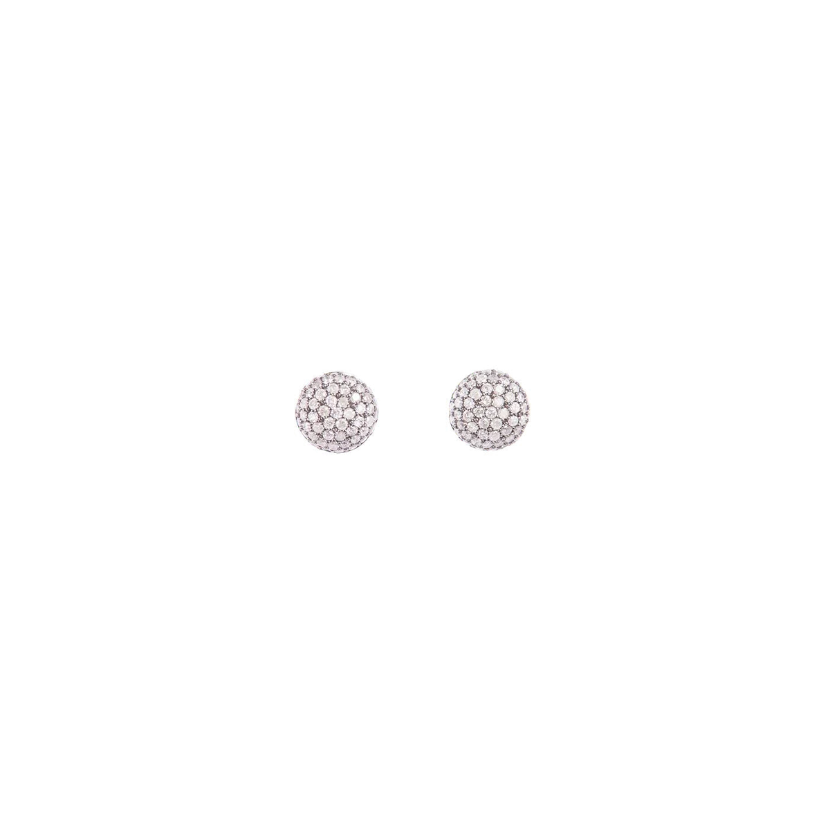 Perfect Pavé Button Earrings with Diamonds | Earrings