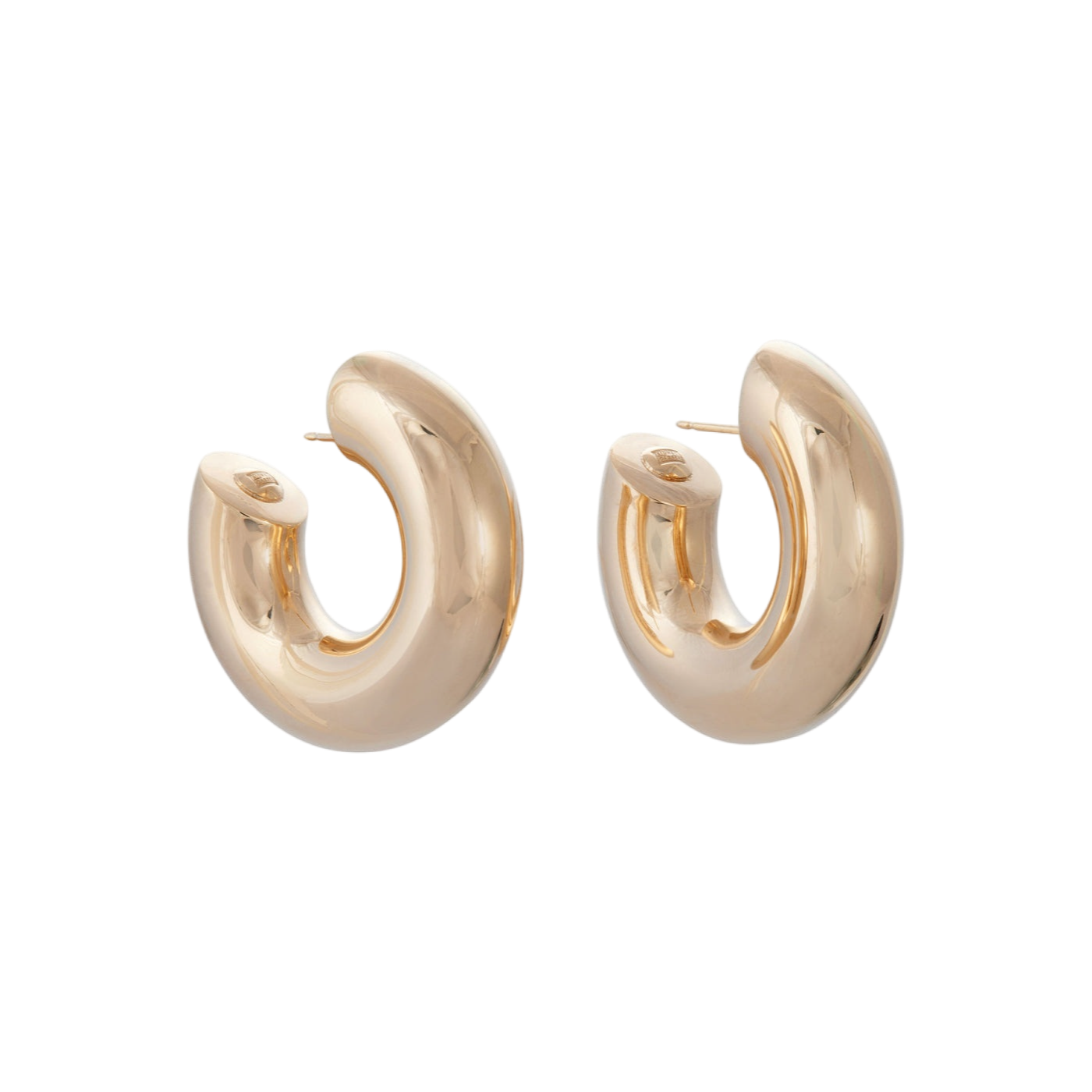 Wide Tubular Hoop Earrings | Yellow Gold / 1.7 in (4.2 cm) | Earrings