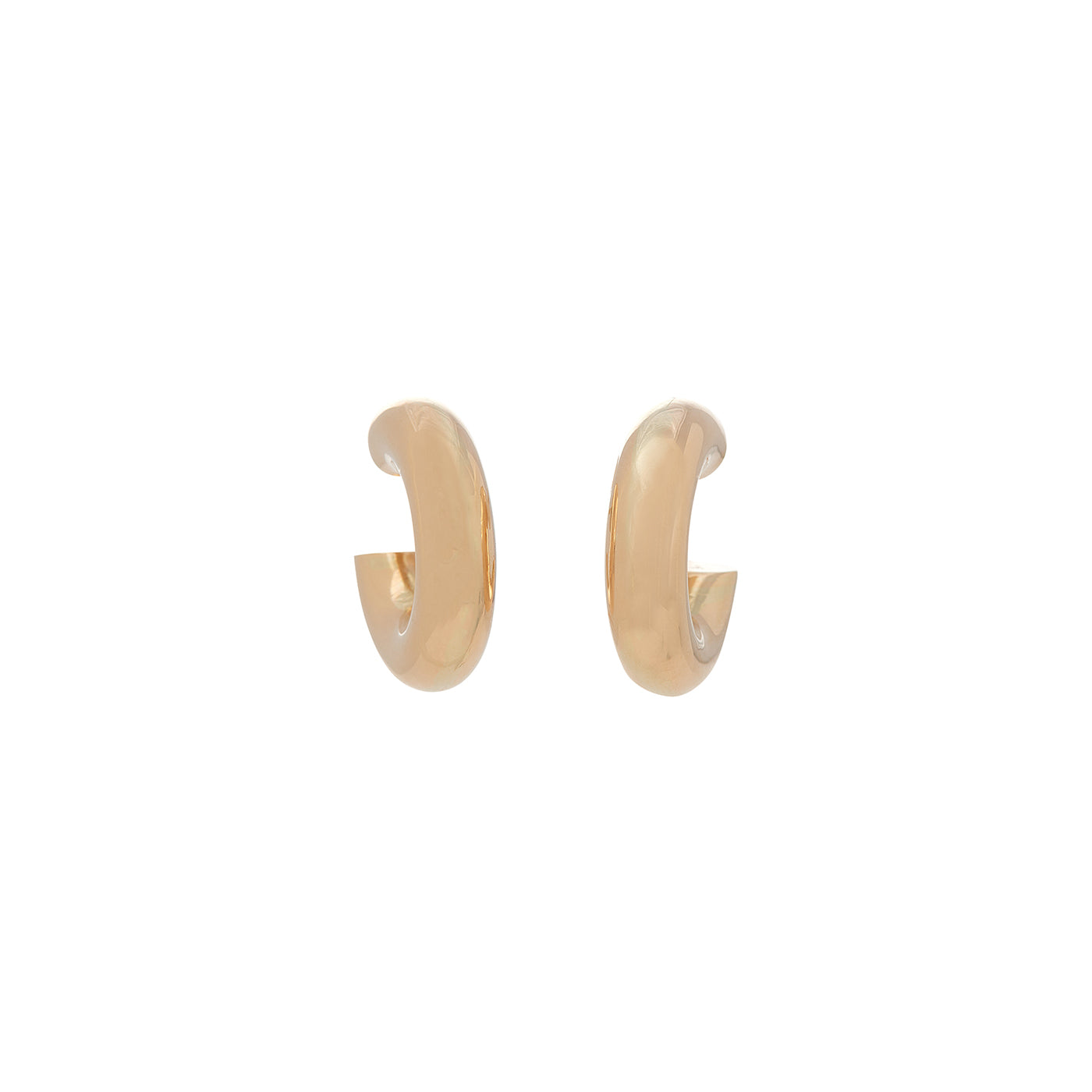 Wide Tubular Hoop Earrings | Yellow Gold / 1 in (2.5 cm) | Earrings
