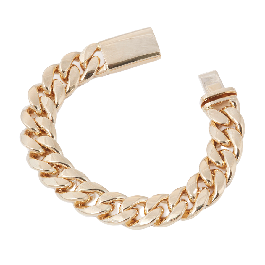 Yellow Gold Curb Chain Bracelet | Yellow Gold / 6.7 in (17 cm) | Bracelets