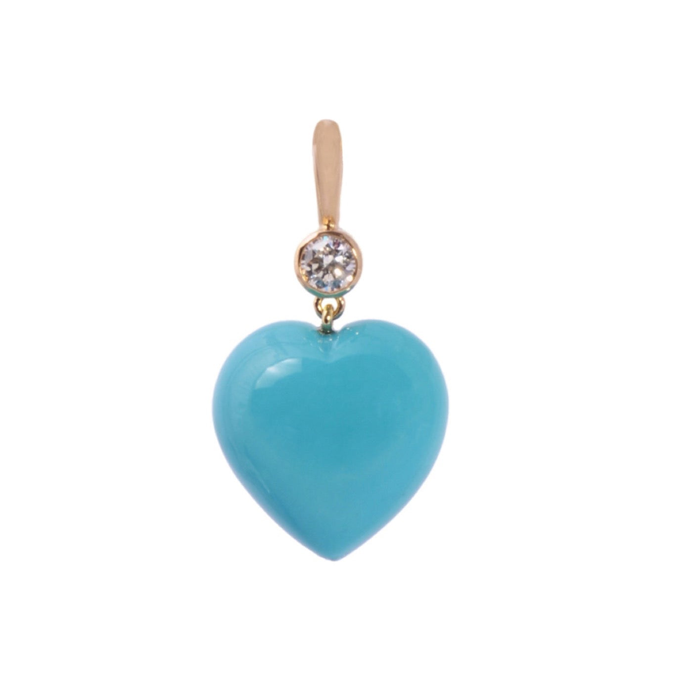 Turquoise Heart Charm