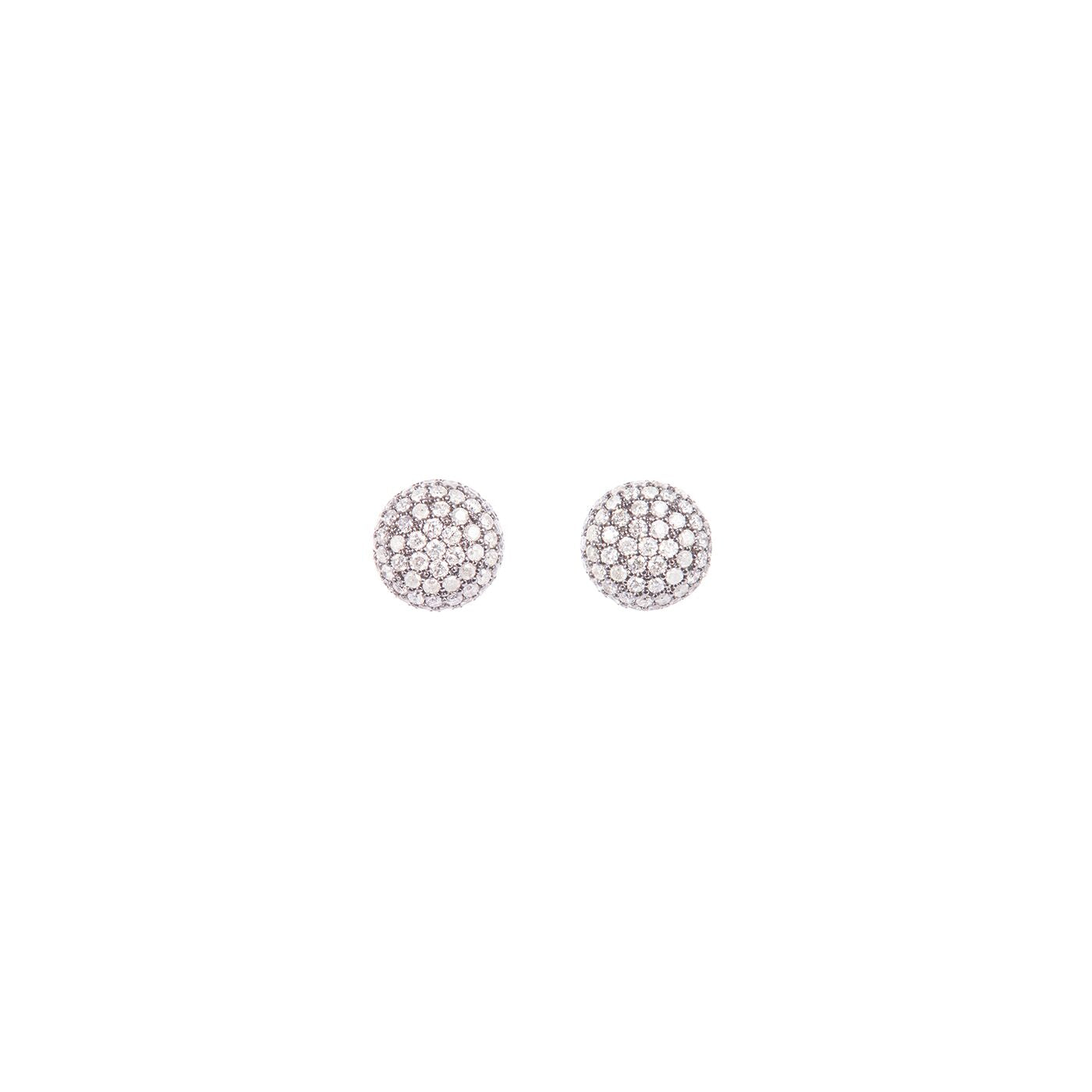 Perfect Pave Button Earrings