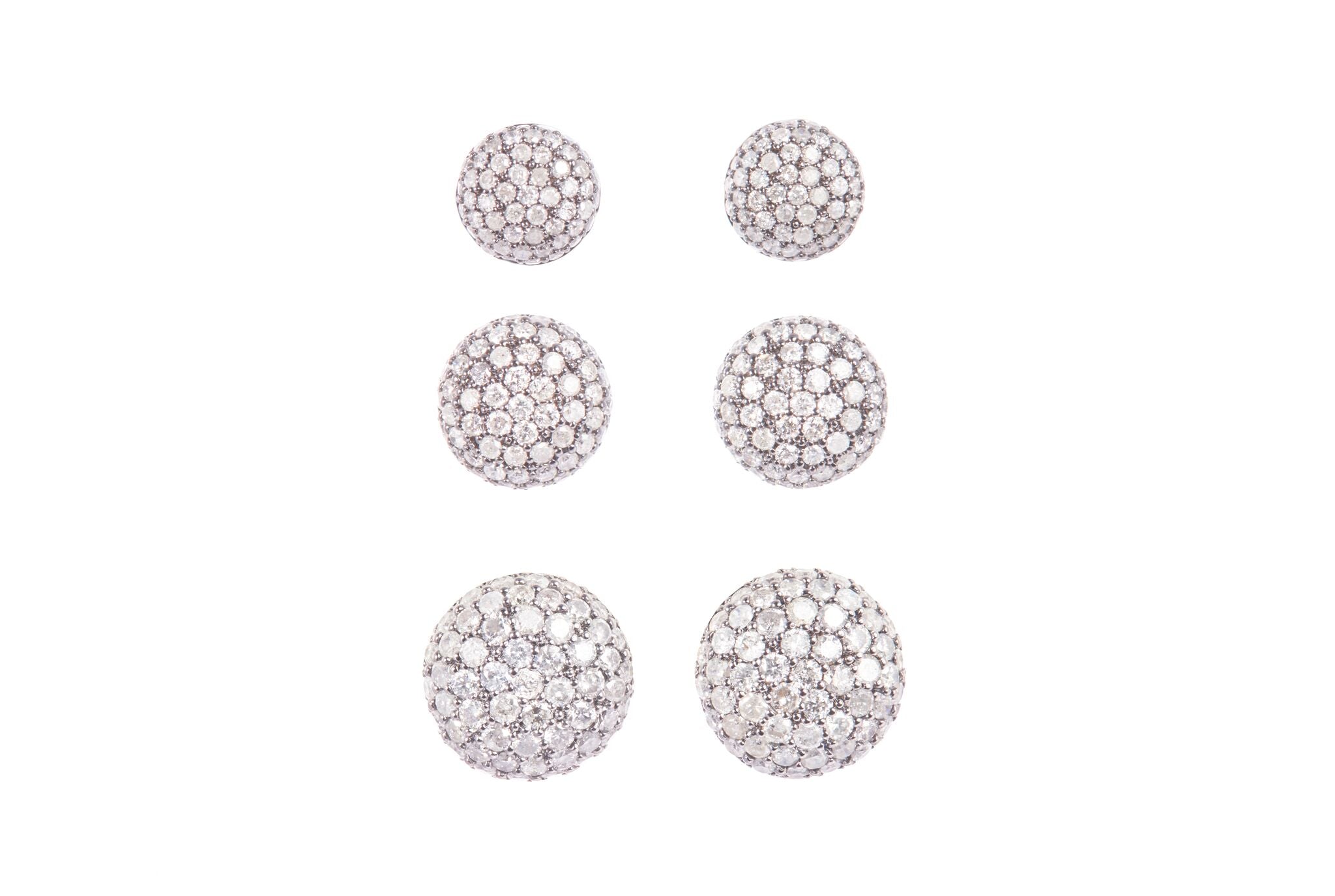 Perfect Pave Button Earrings