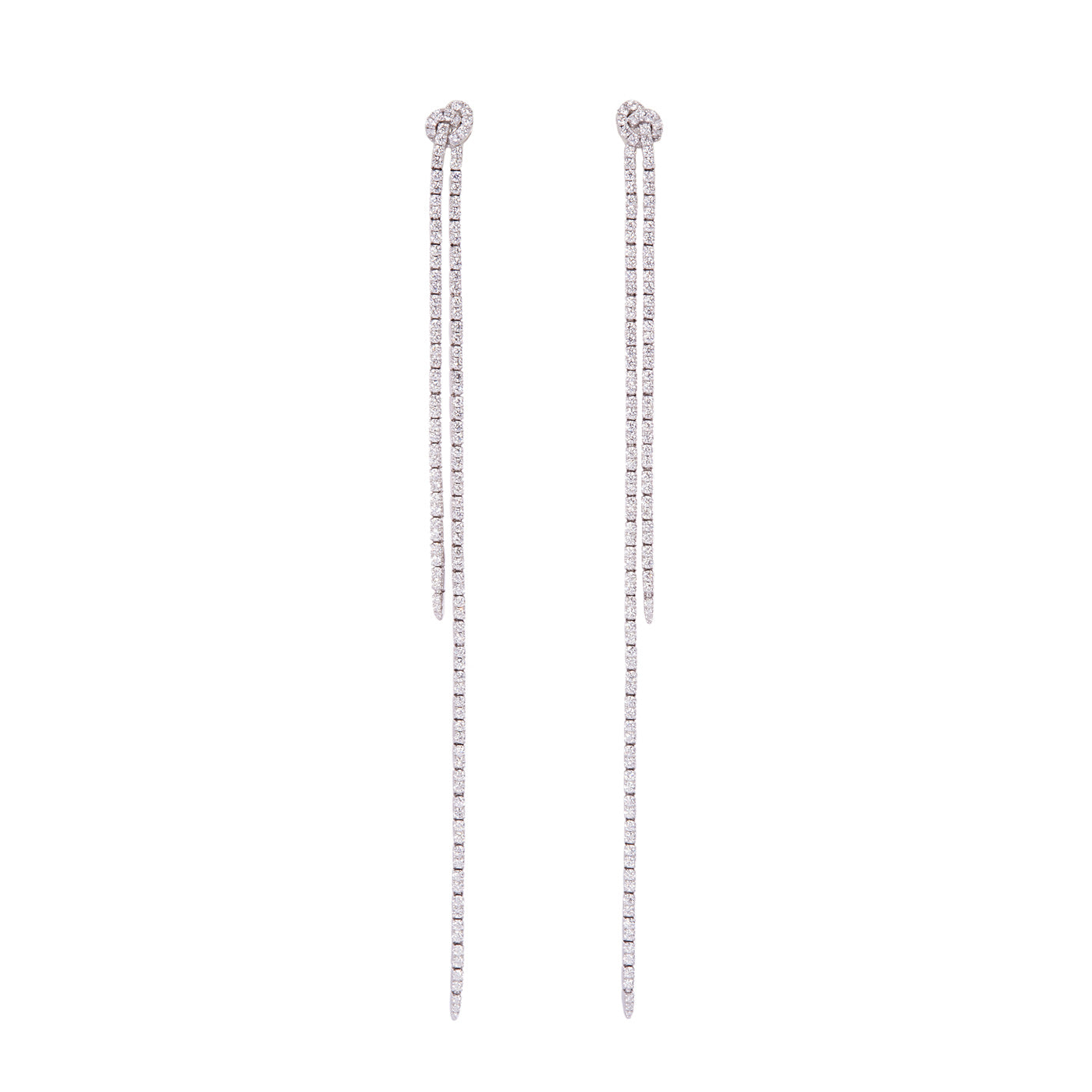 Simple long diamond earrings Clearance