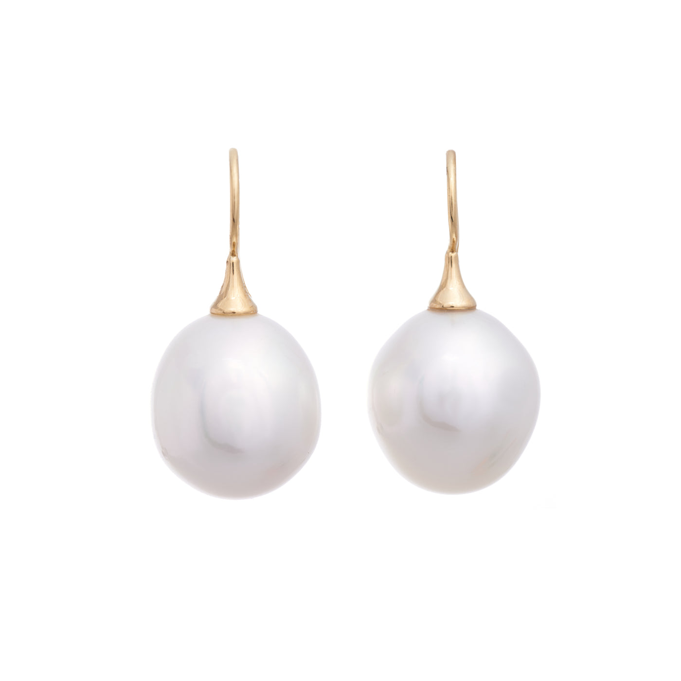 Floating Pearl On The Hook Earrings